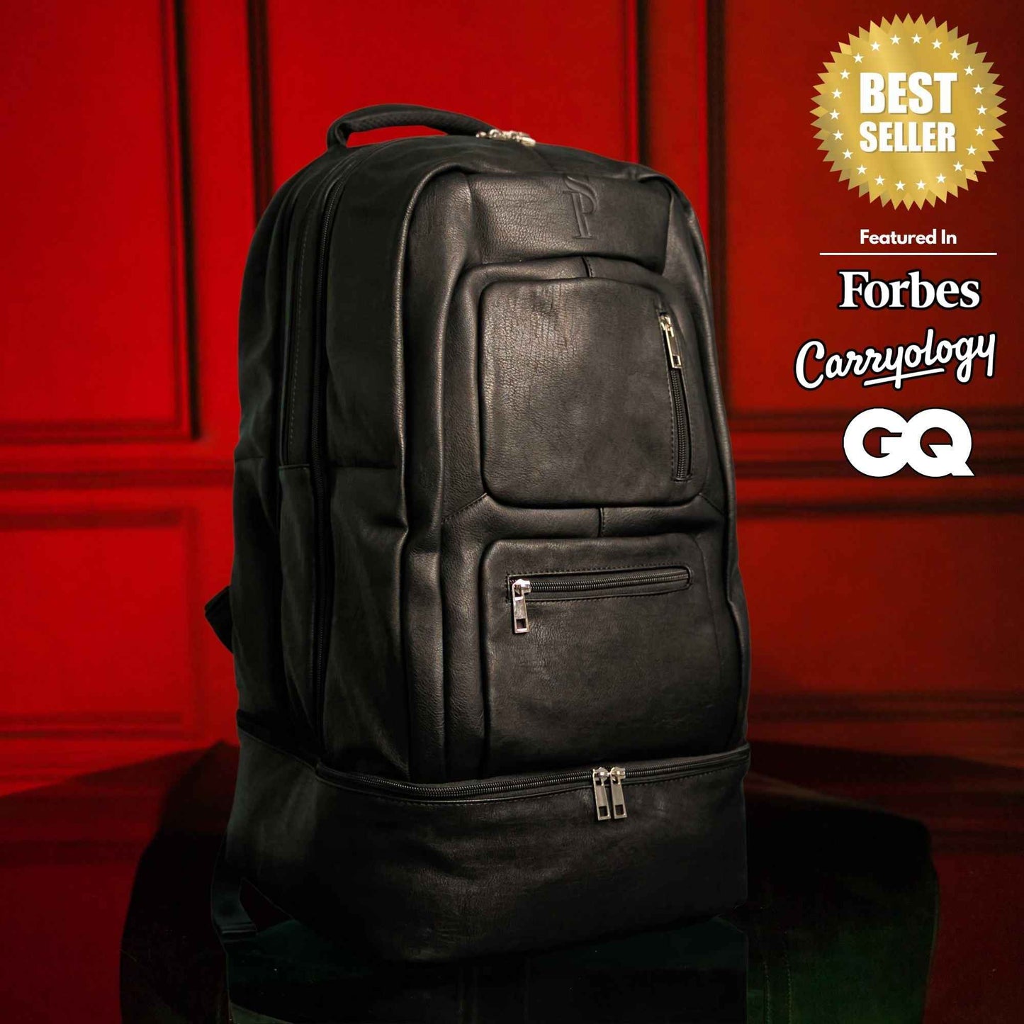 TEEK - Black Leather Patented Carry On Backpack (Only 300 Made) BAG TEEK SP