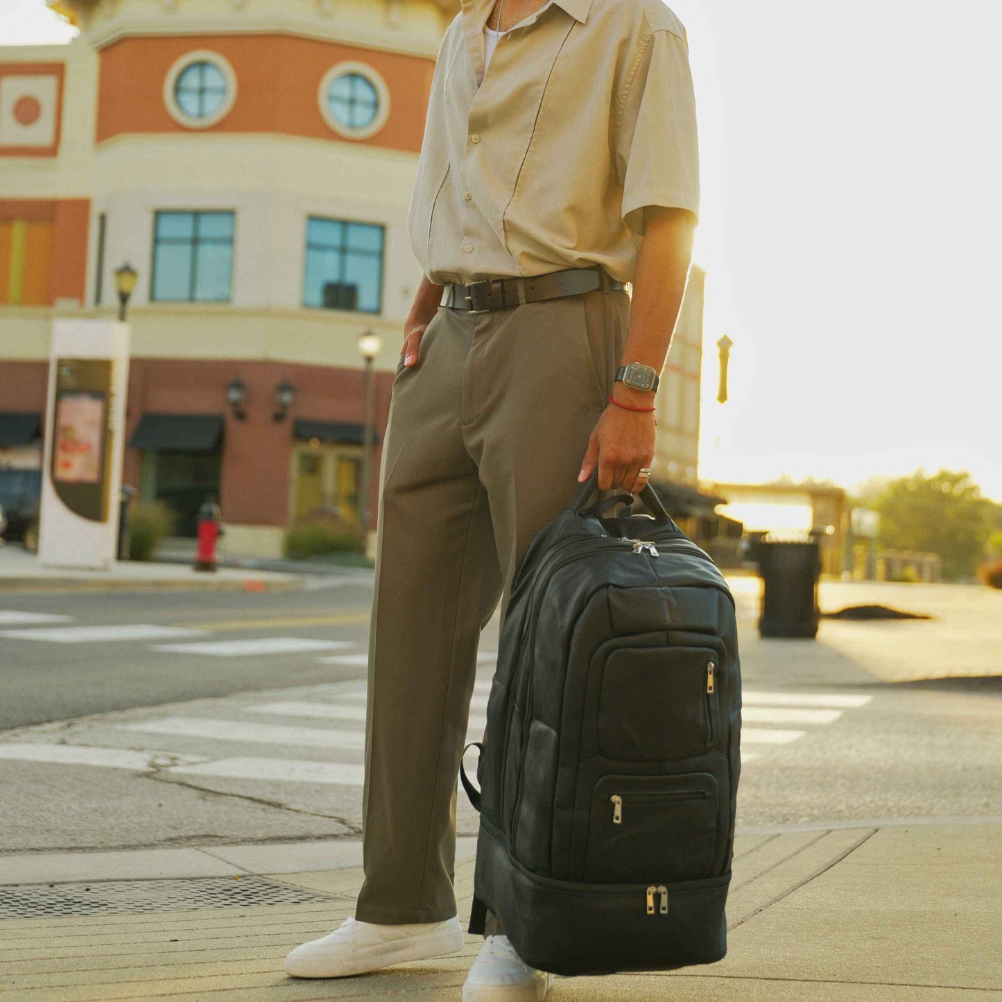 TEEK - Black Leather XL Signature Bag Set (XL Signature Backpack and Duffle Bag) BAG TEEK SP