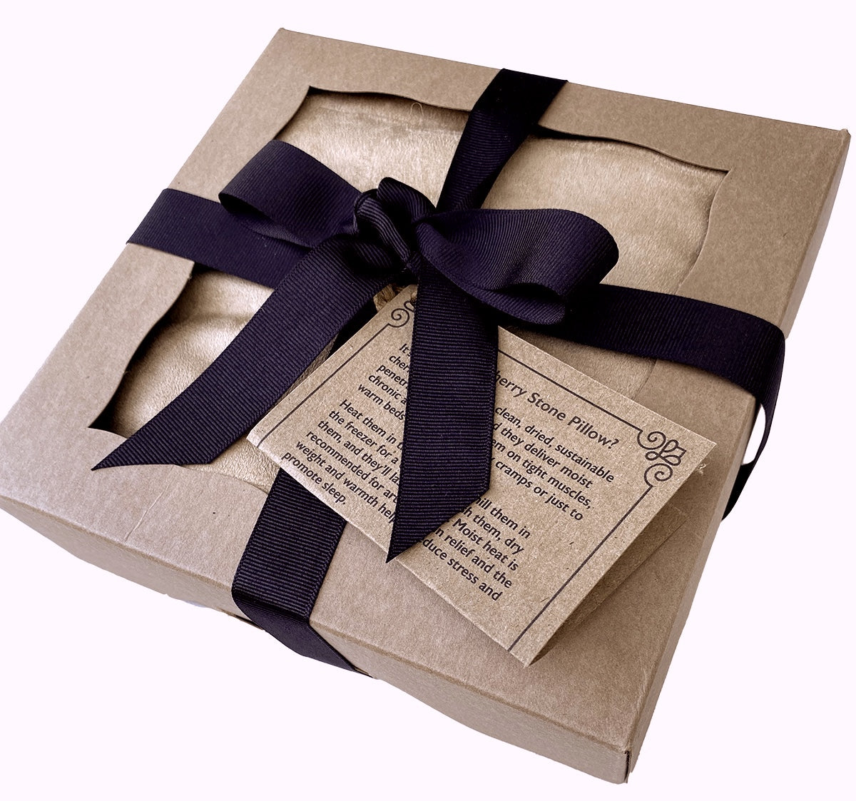 TEEK - Triple Square Cherry Stone Pillow in Tan Ultra-Suede PILLOW TEEK HCP