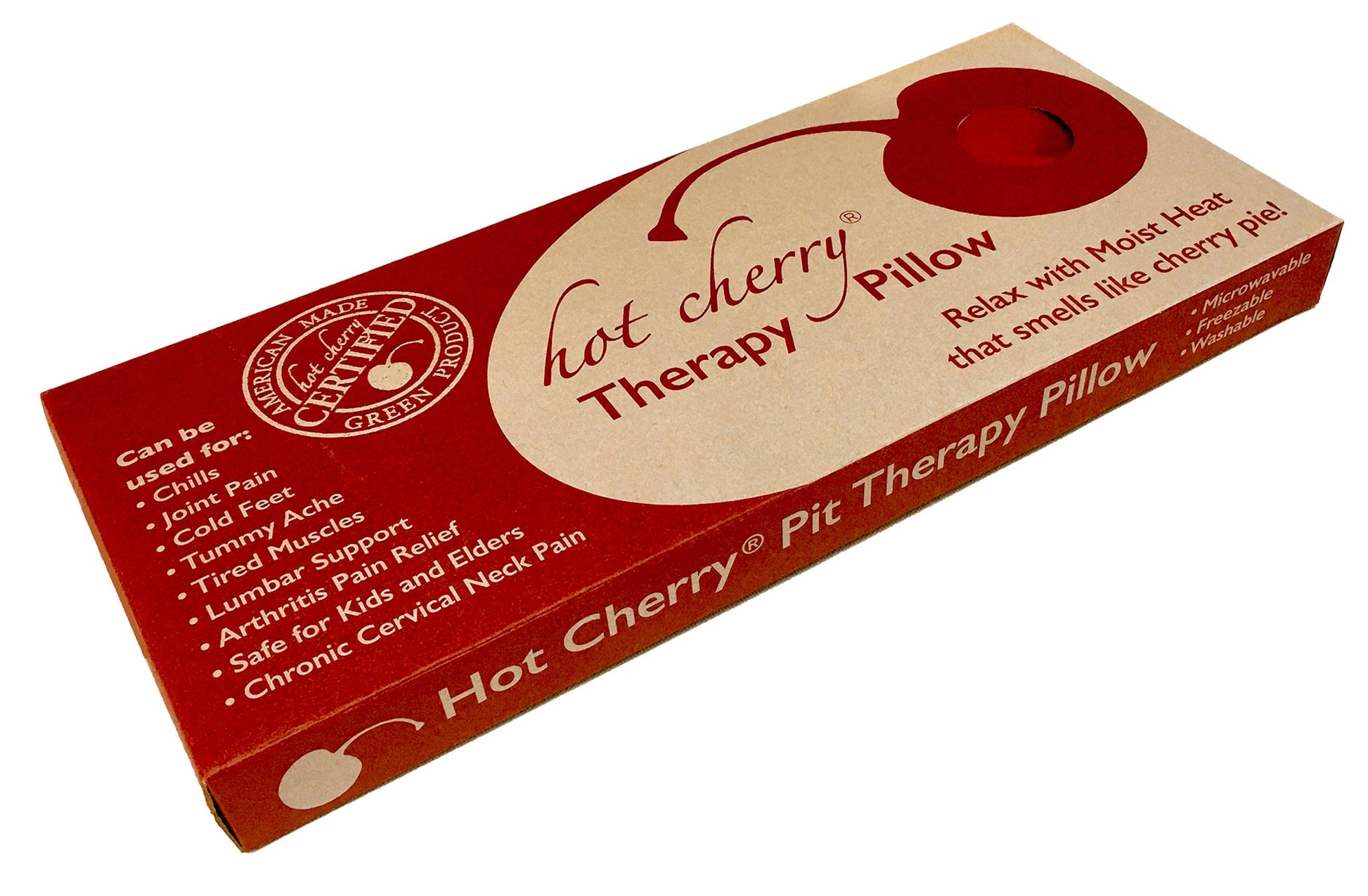 TEEK - Hot Cherry Cervical Neck Pillow Plush Red Ultra-Suede PILLOW TEEK HCP