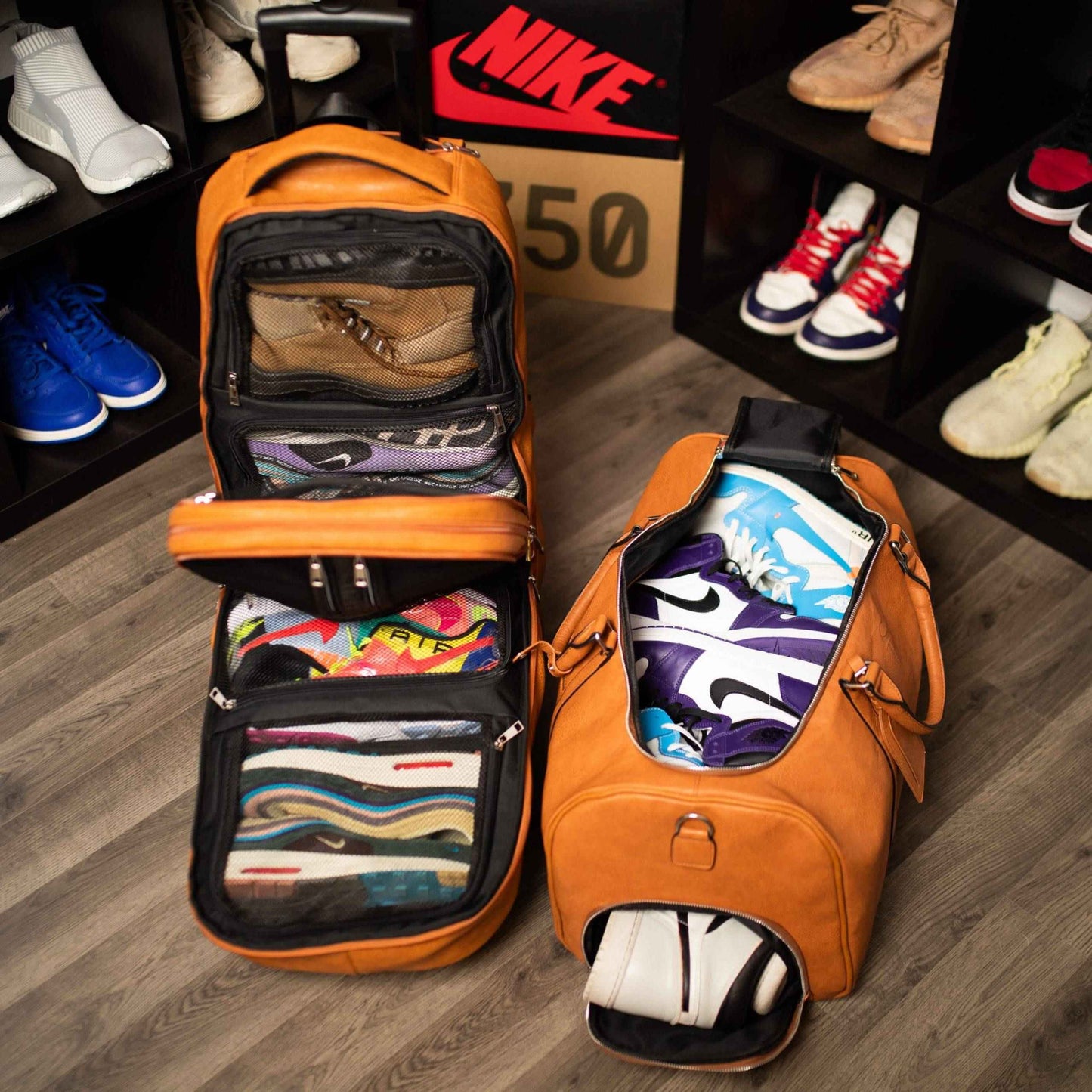 TEEK - Brown Leather Roller Bag Set BAG TEEK SP