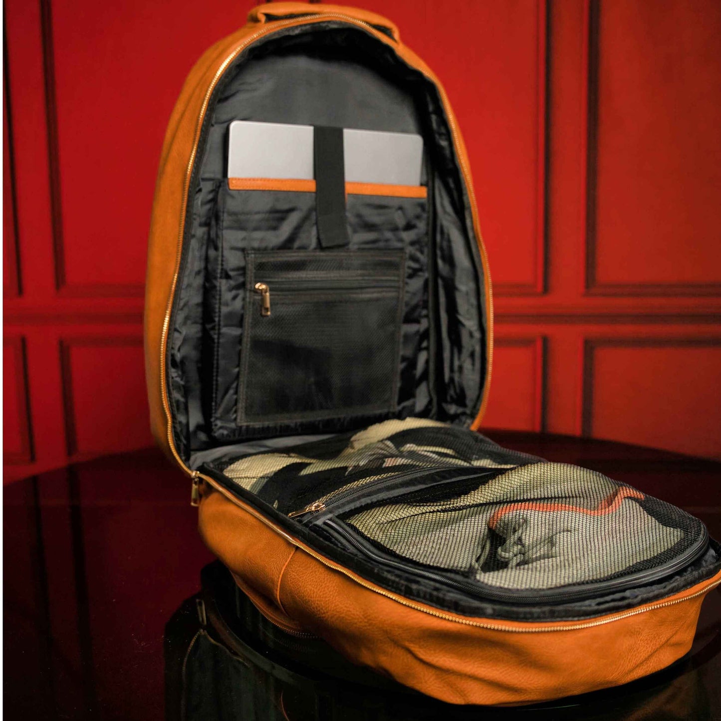 TEEK - Brown Tumbled Leather 2 Bag Set (Commuter Backpack and Duffle Bag) BAG TEEK SP