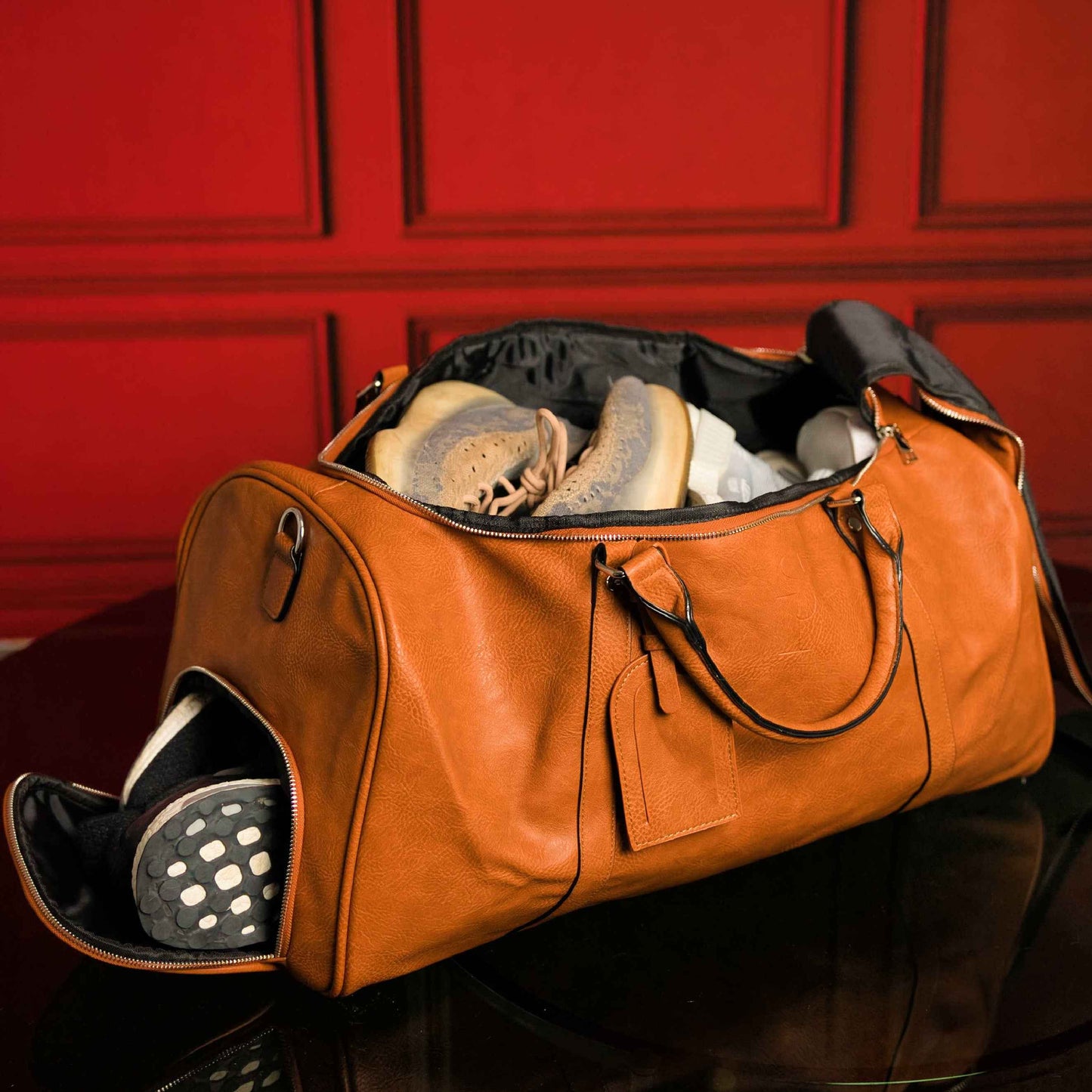 TEEK - Brown Tumbled Leather Duffle Bag BAG TEEK SP