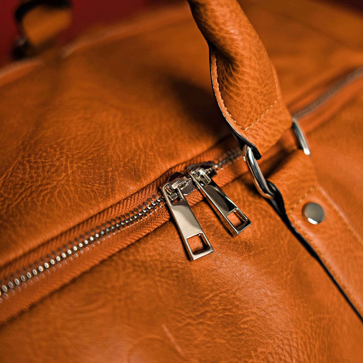 TEEK - Brown Tumbled Leather Duffle Bag BAG TEEK SP