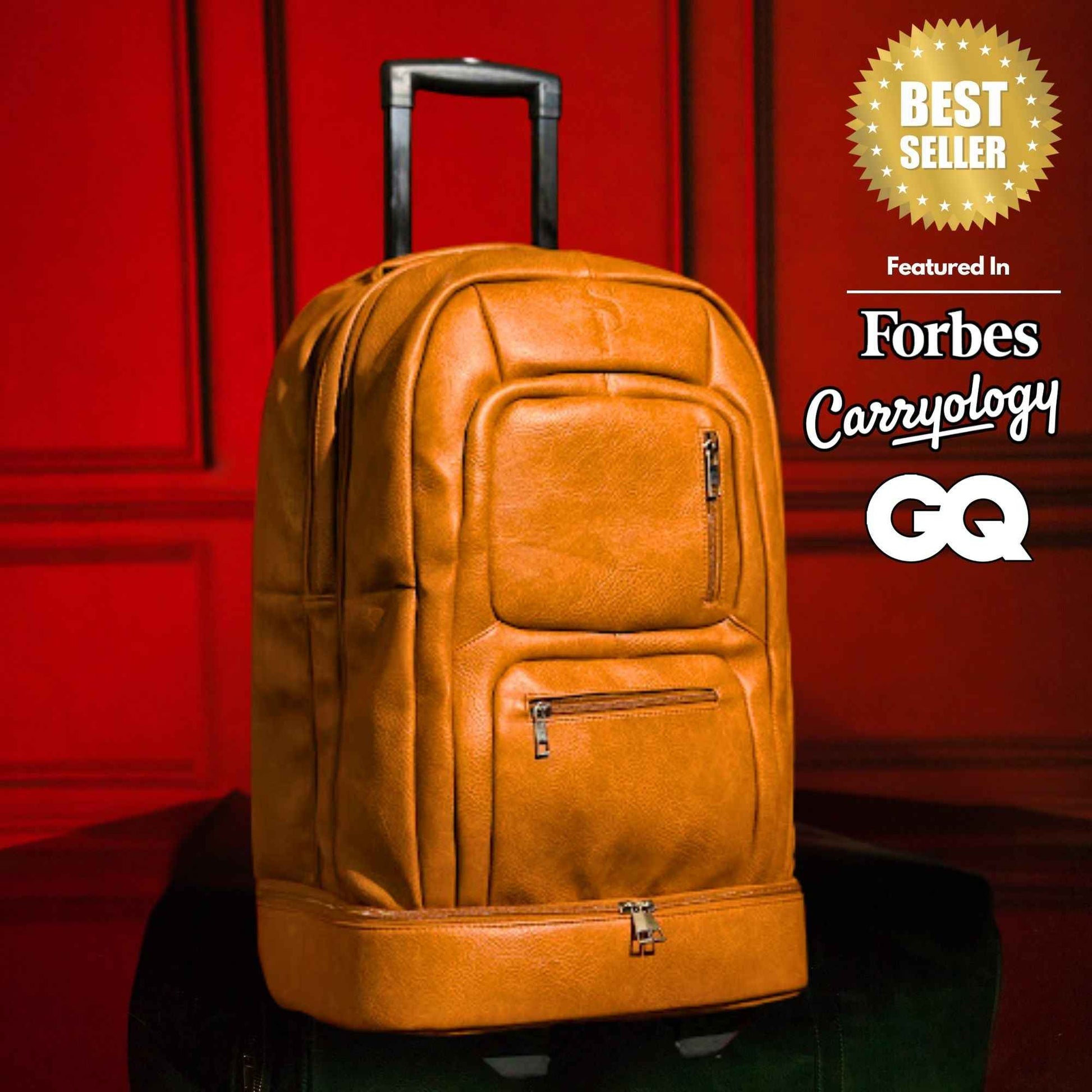 TEEK - Brown Leather Roller Bag Set BAG TEEK SP