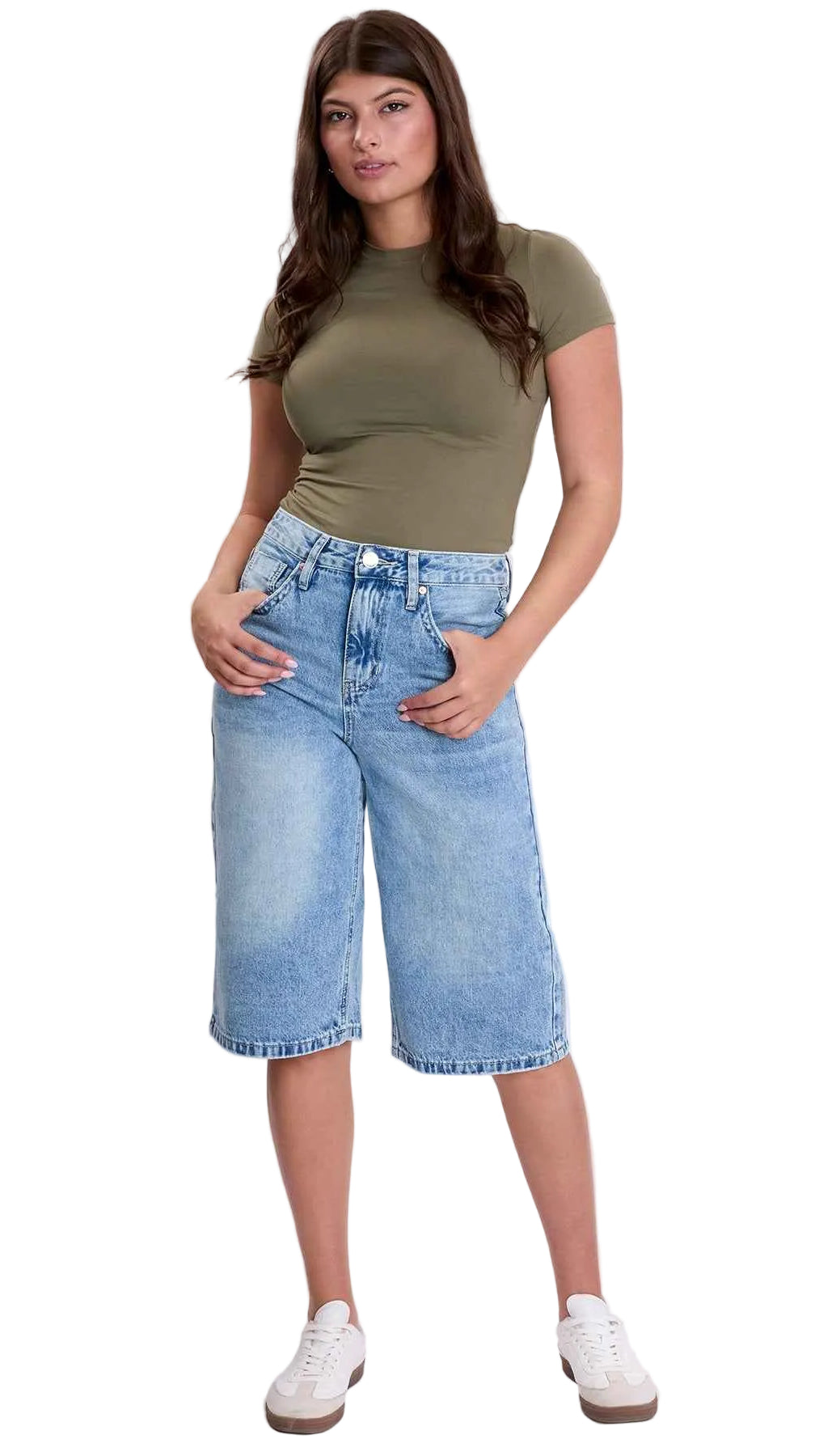 Women's Relaxed Fit Wide Leg Jorts