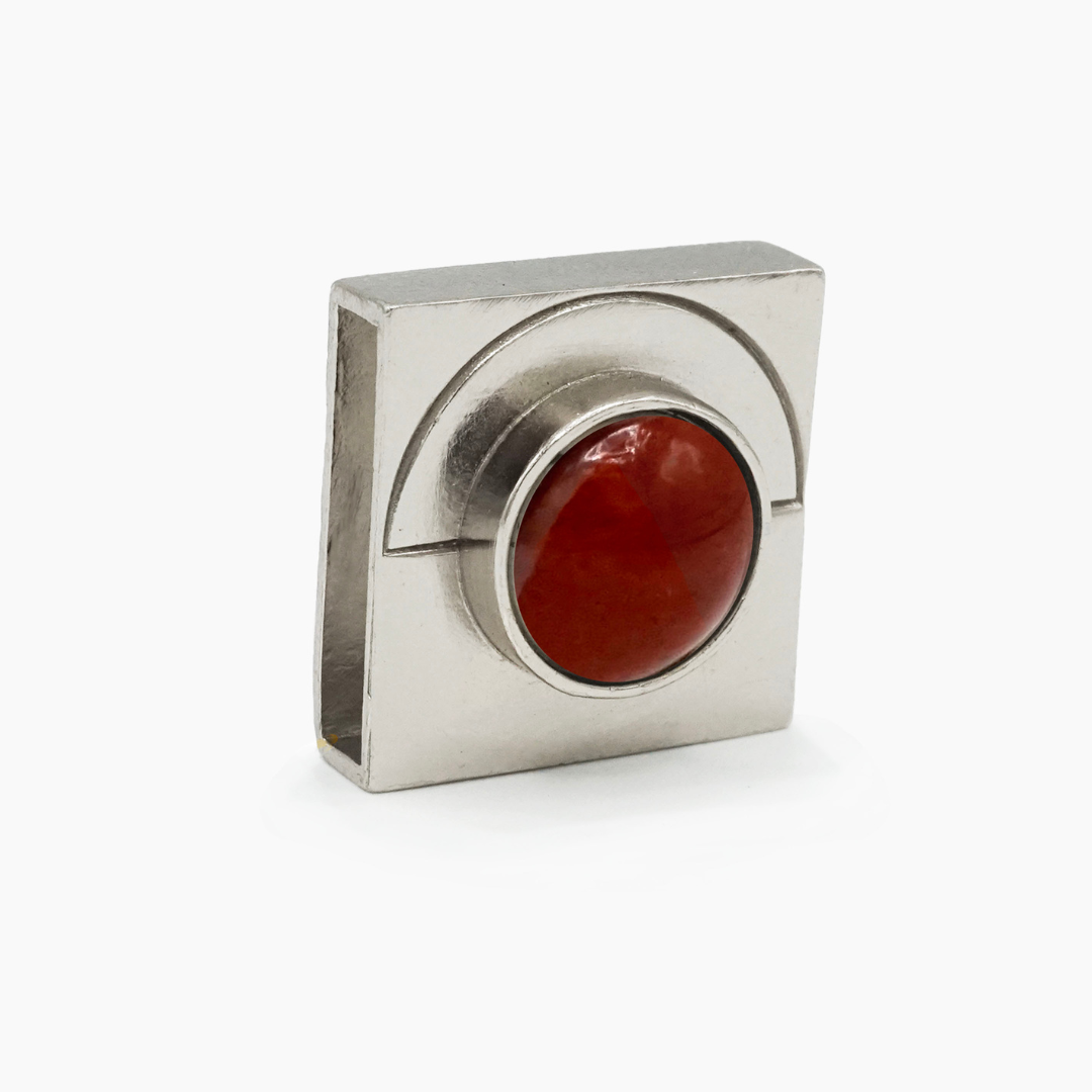 TEEK - Carnelian Moon Crystal Charm PET SUPPLIES TEEK DIP S SILVER COLOR