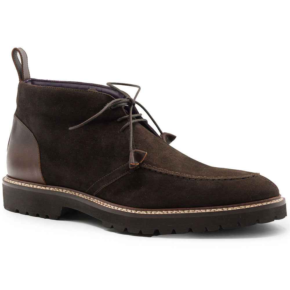 46-605-NIC CAMPO HIGH Italian Sueded Goatskin Chukka Boot, Nicotine Shop TEEK ZI