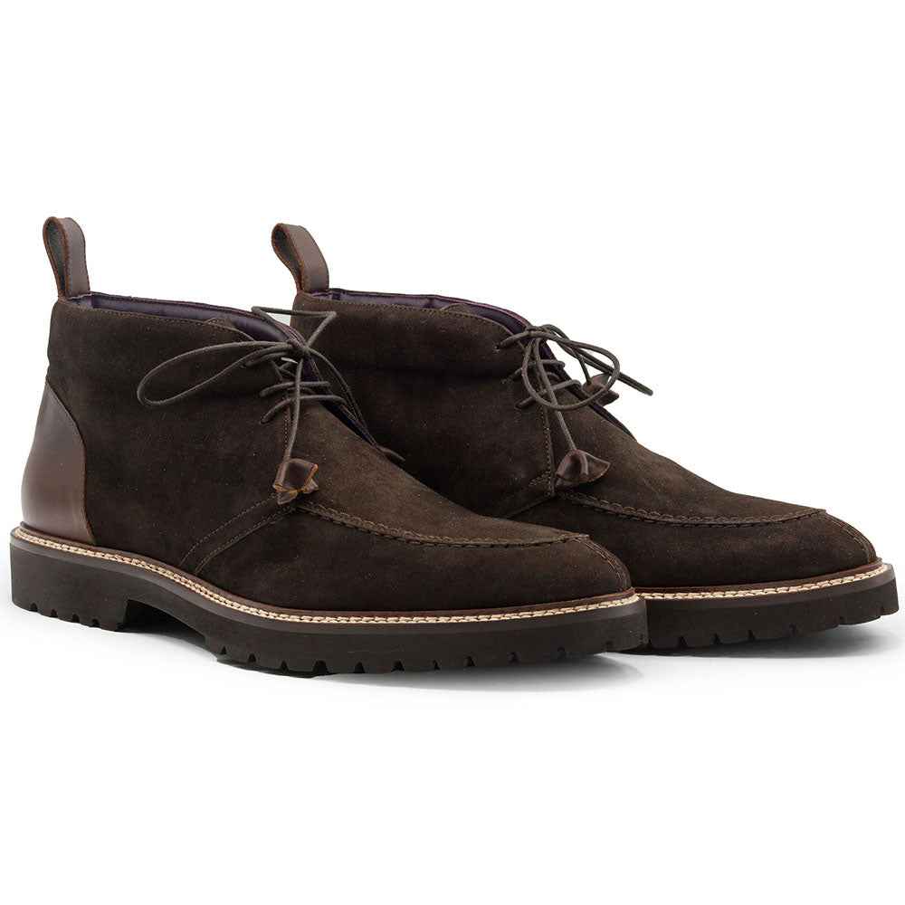 46-605-NIC CAMPO HIGH Italian Sueded Goatskin Chukka Boot, Nicotine Shop TEEK ZI