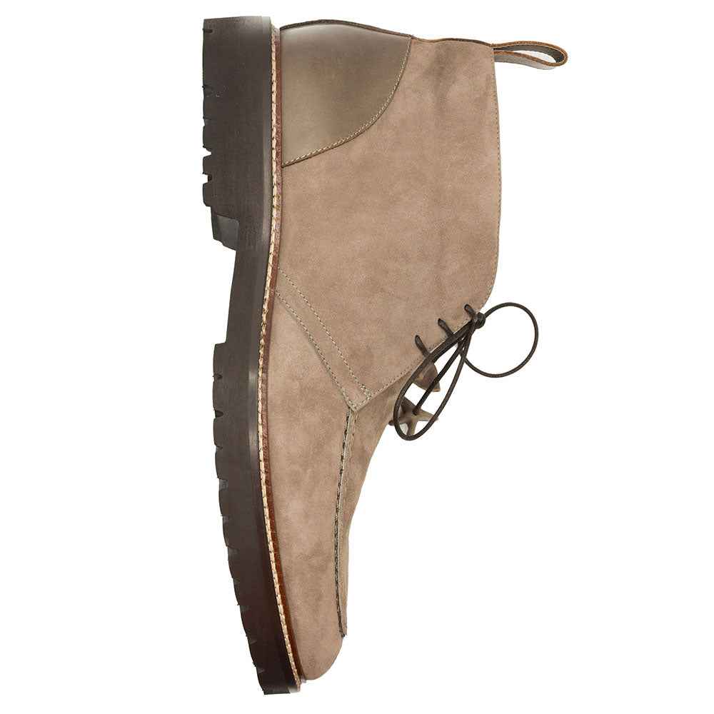 46-605-TPE CAMPO HIGH Italian Sueded Goatskin Chukka Boot, Taupe Shop TEEK ZI
