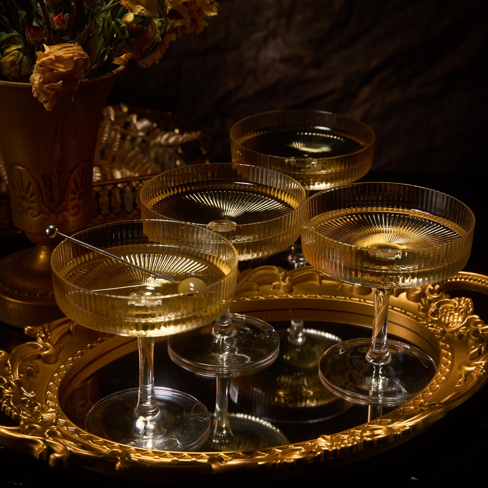 TEEK - Como Champagne Coupe Cocktail Glassware Set HOME DECOR TEEK KS