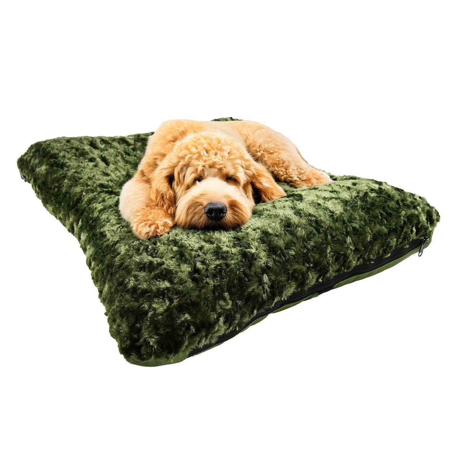 TEEK - Dog Bed - Rectangle Bolstered Furvana™ 'Cloud' PET SUPPLIES TEEK AD Small 25" x 21" Black