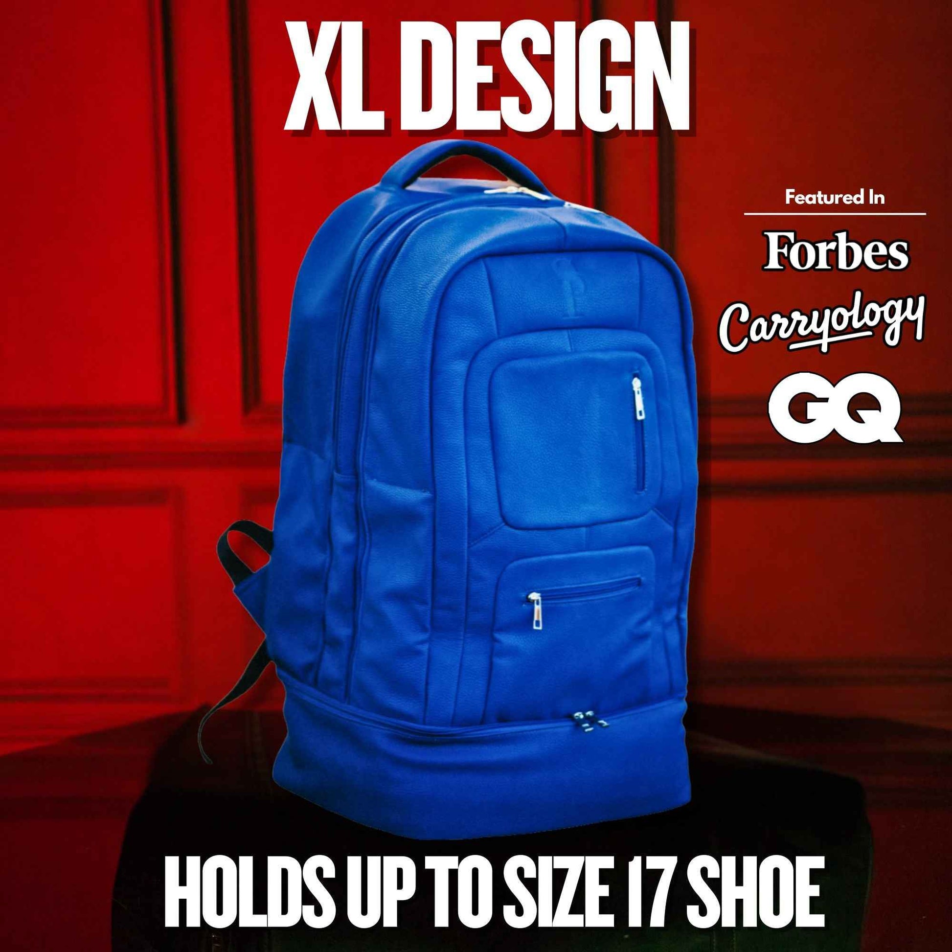 TEEK - Royal Blue Leather Carryon Bag (XL Design) *Holds Size 17 Signature Bag Sole Premise