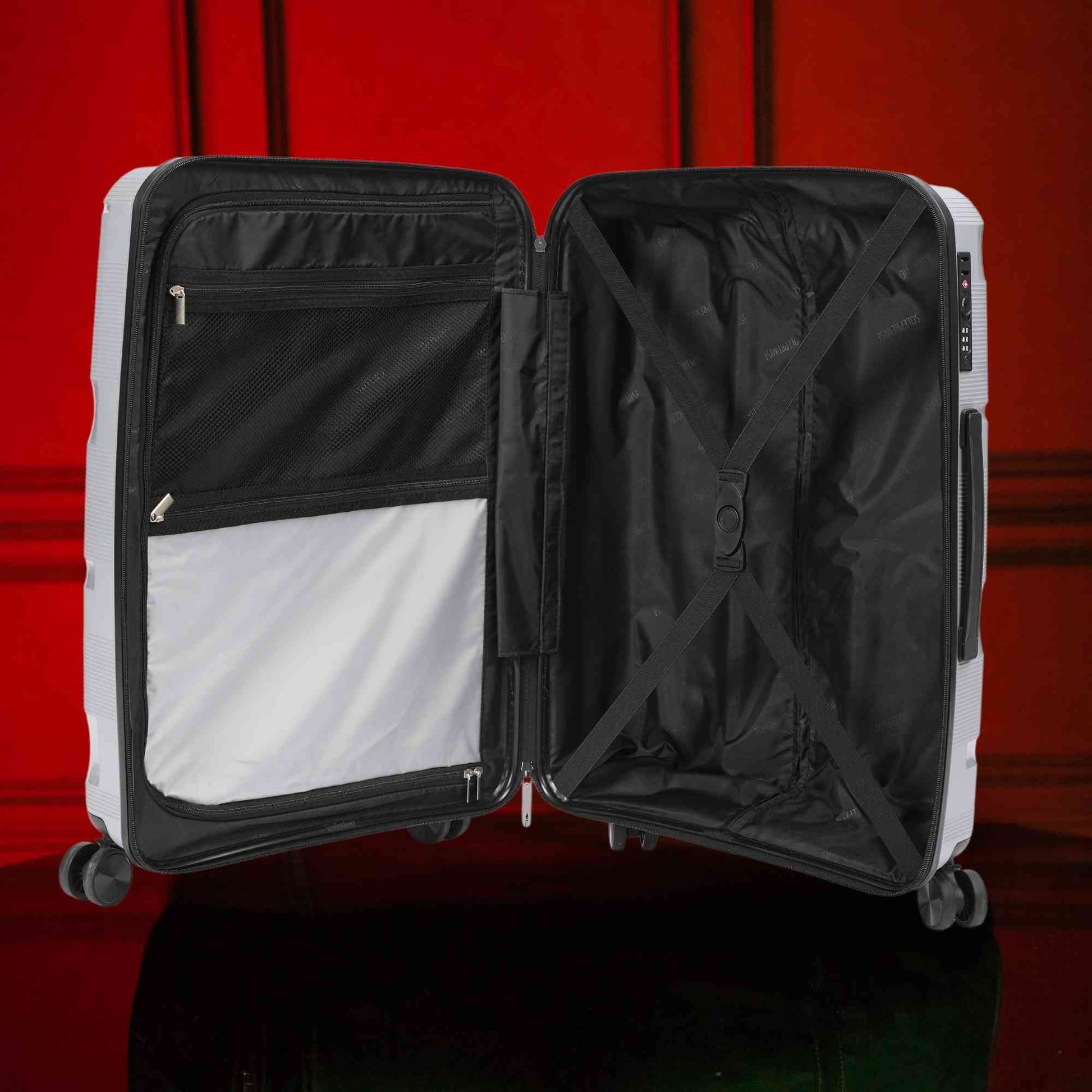 TEEK - 20-inch Silver Carry-On Hardcase Roller Luggage BAG TEEK SP