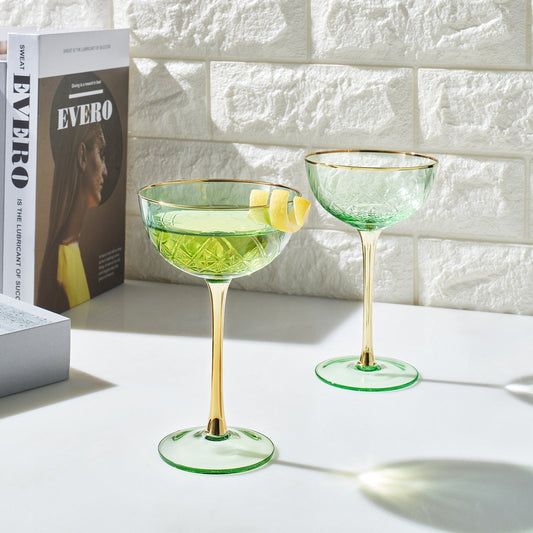 TEEK - Bellissimo Crystal Champagne Coupe Cocktail Glassware Set HOME DECOR TEEK KS