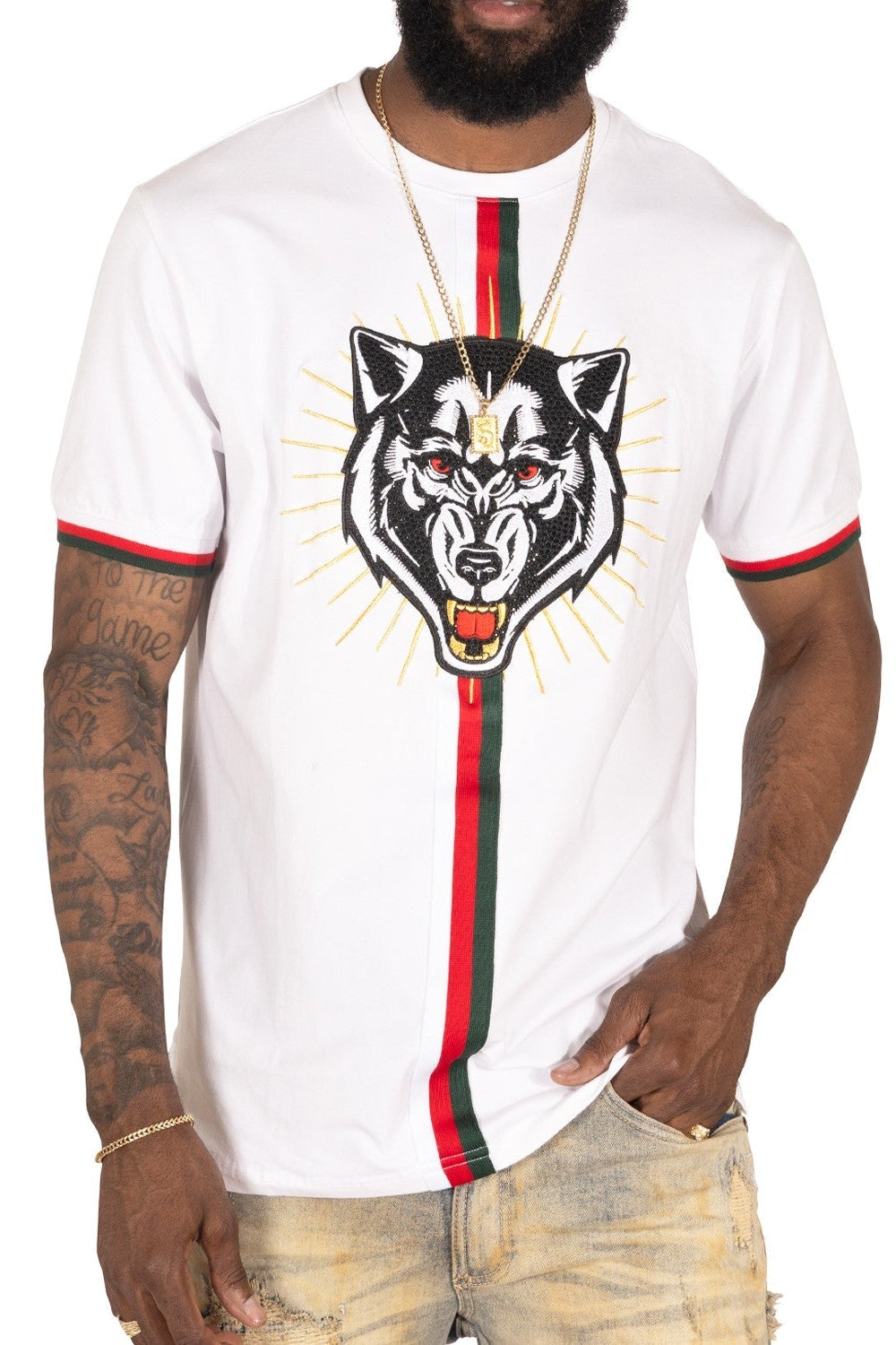 TEEK - M164 Makobi WOLF Tee TOPS TEEK MJ WHITE M