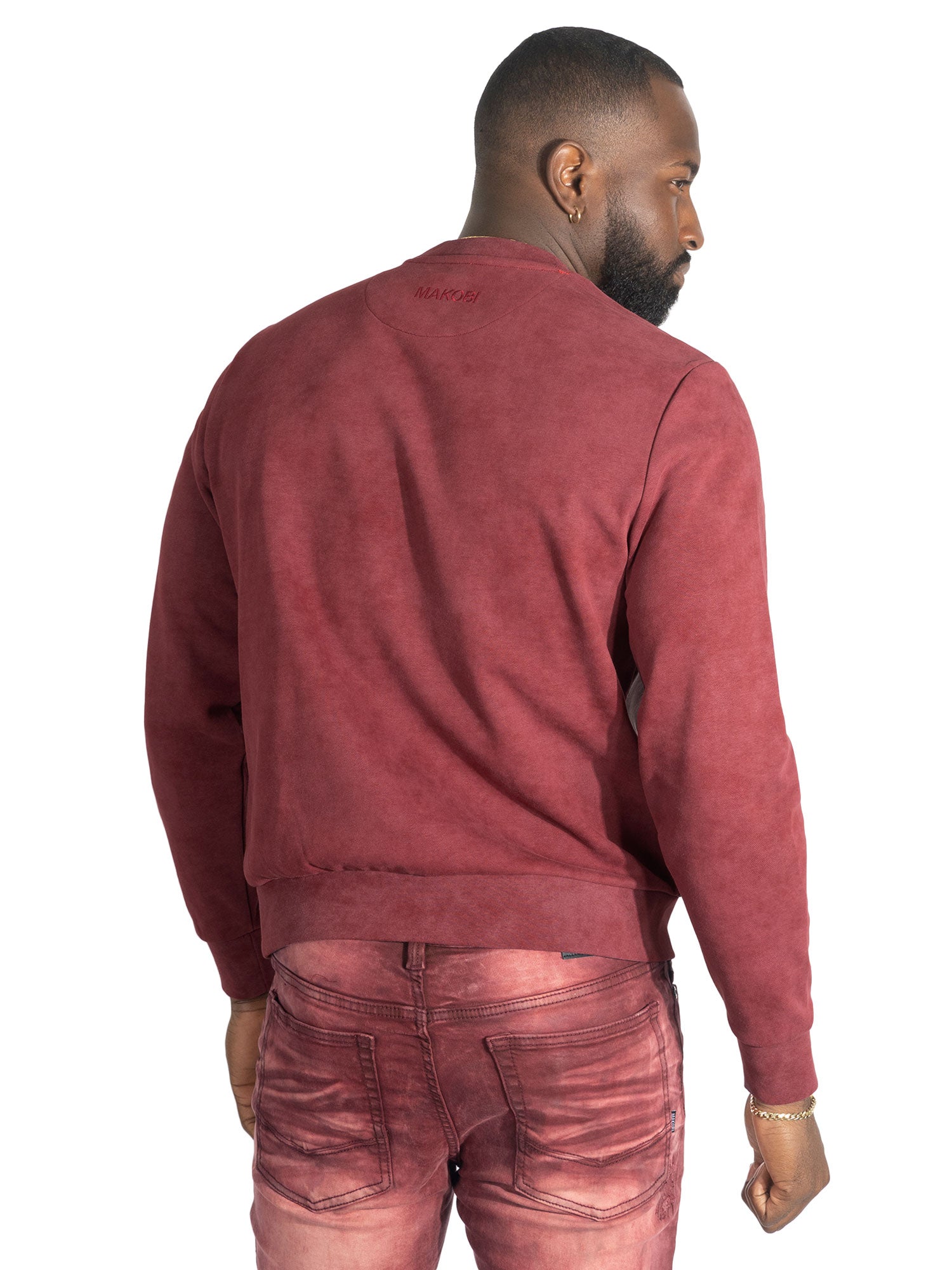 TEEK - Sweatshirt | M4241 Lorenzino Crewneck - Burgundy TOPS TEEK MJ
