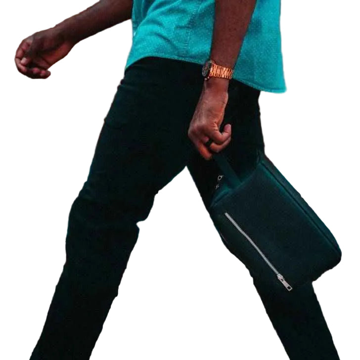 TEEK - Black Leather Toiletry Bag BAG TEEK SP