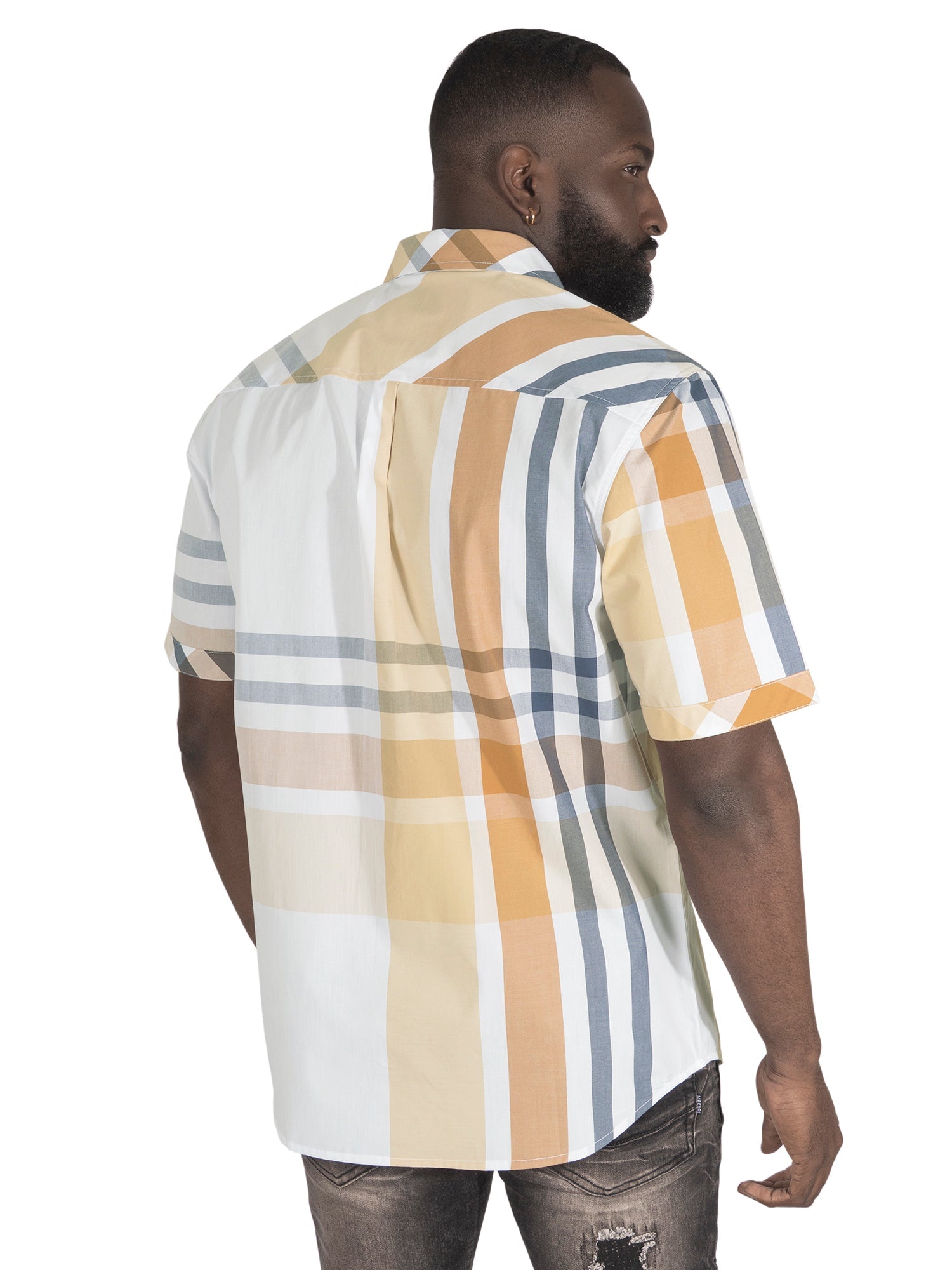 TEEK - V842 Robert Plaid Button-Down Shirt - Khaki TOPS TEEK MJ