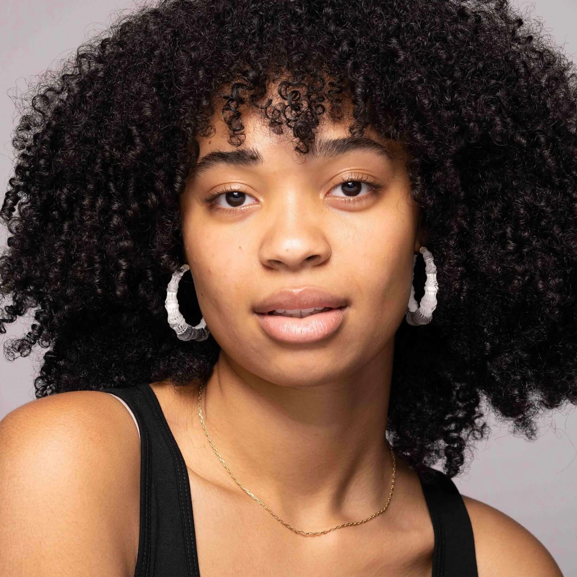 TEEK - Bamboo Illusion Lucite Hoop Earrings JEWELRY TEEK GNH