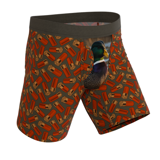 The Duck & Cover | Mallard Ball Hammock® Boxer - Long Leg Boxers - Long - Fly Shinesty