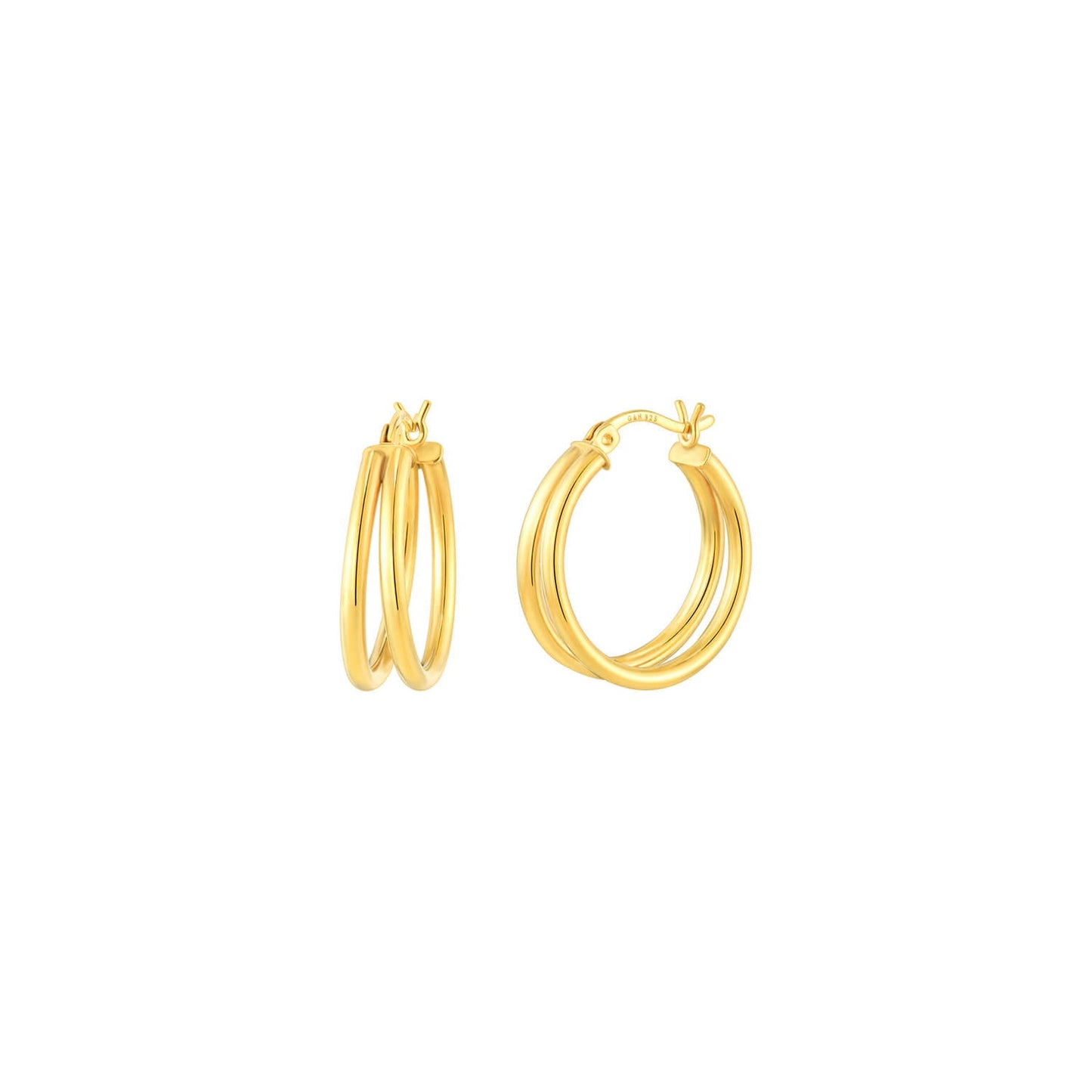 TEEK - Enamel Double Hoop Earrings JEWELRY TEEK GNH GOLD