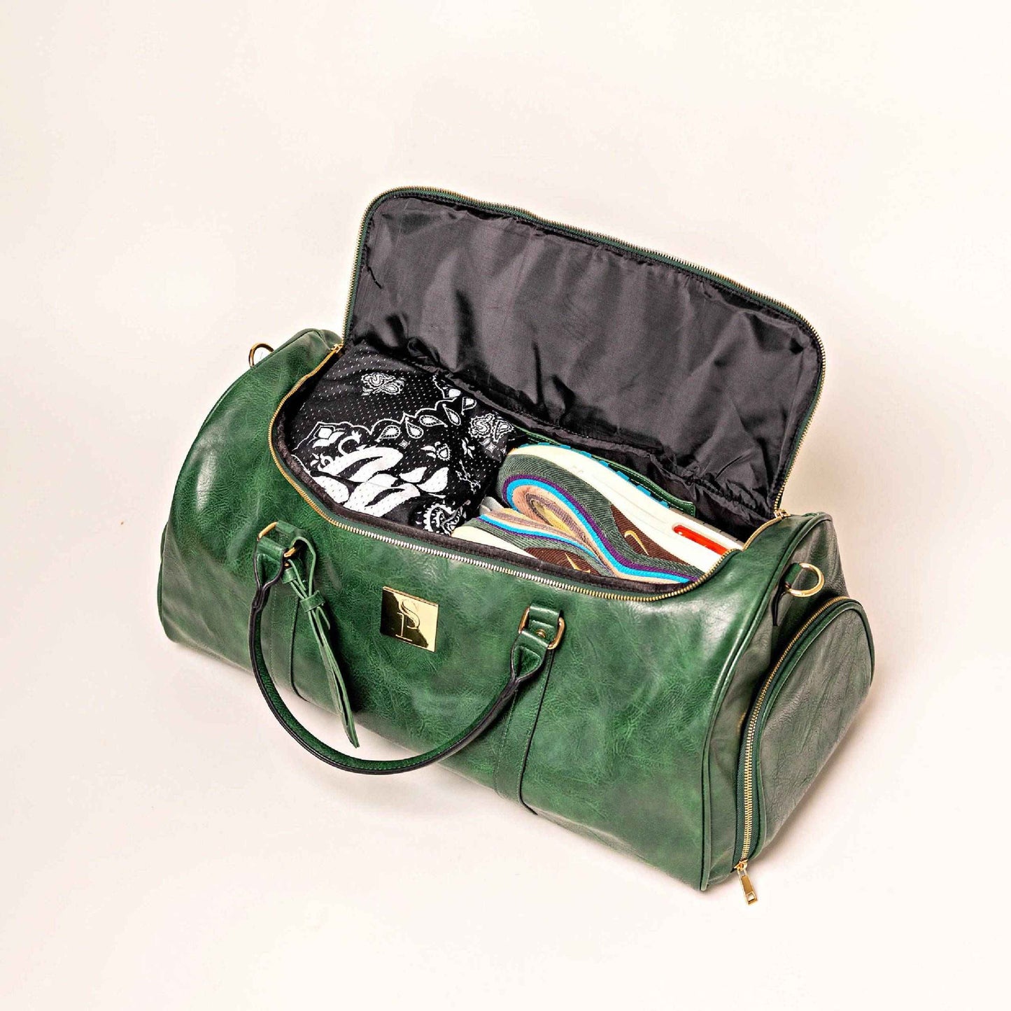 TEEK - Emerald Green Leather Weekender Duffle Bag BAG TEEK SP