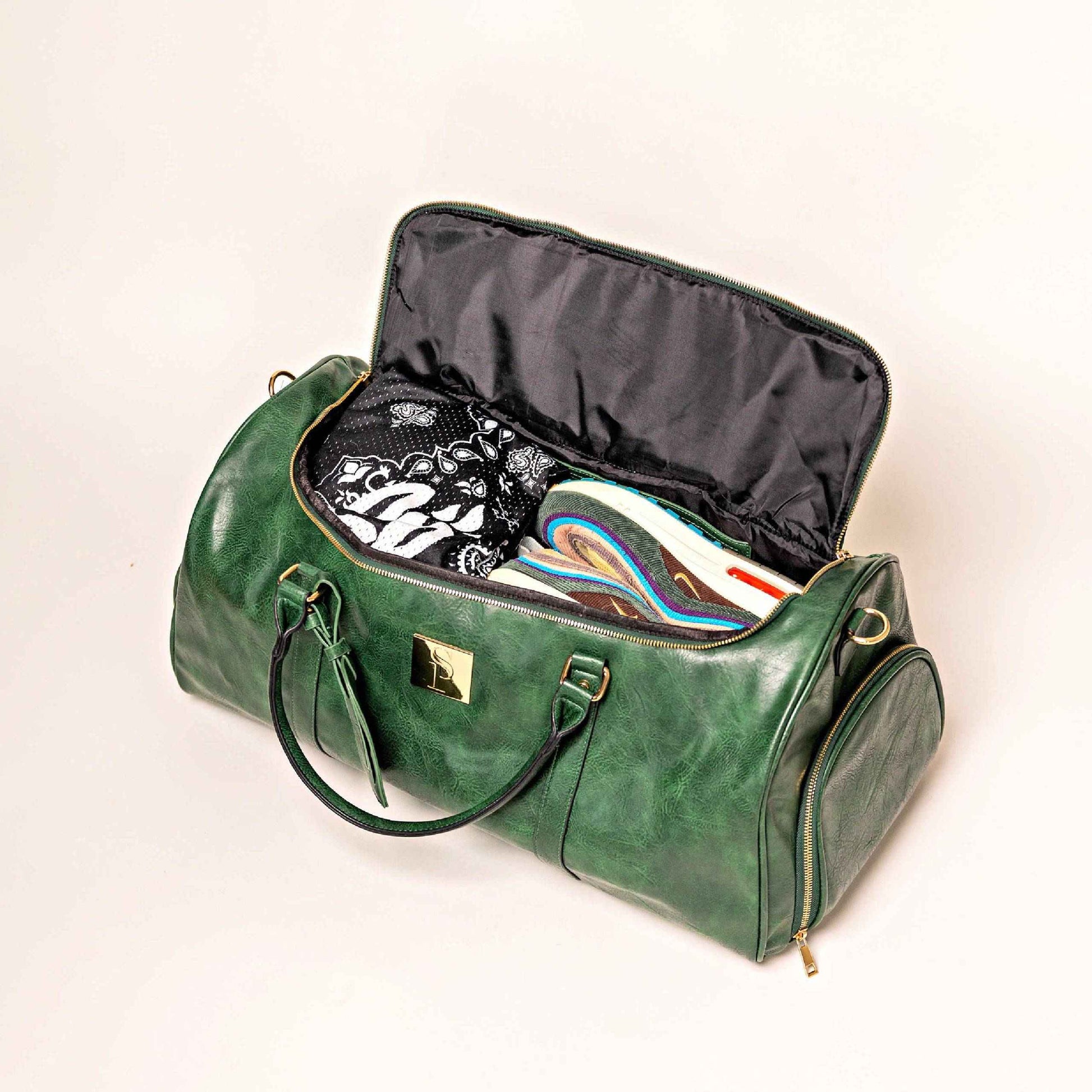 TEEK - Emerald Green Leather Weekender Duffle Bag BAG TEEK SP