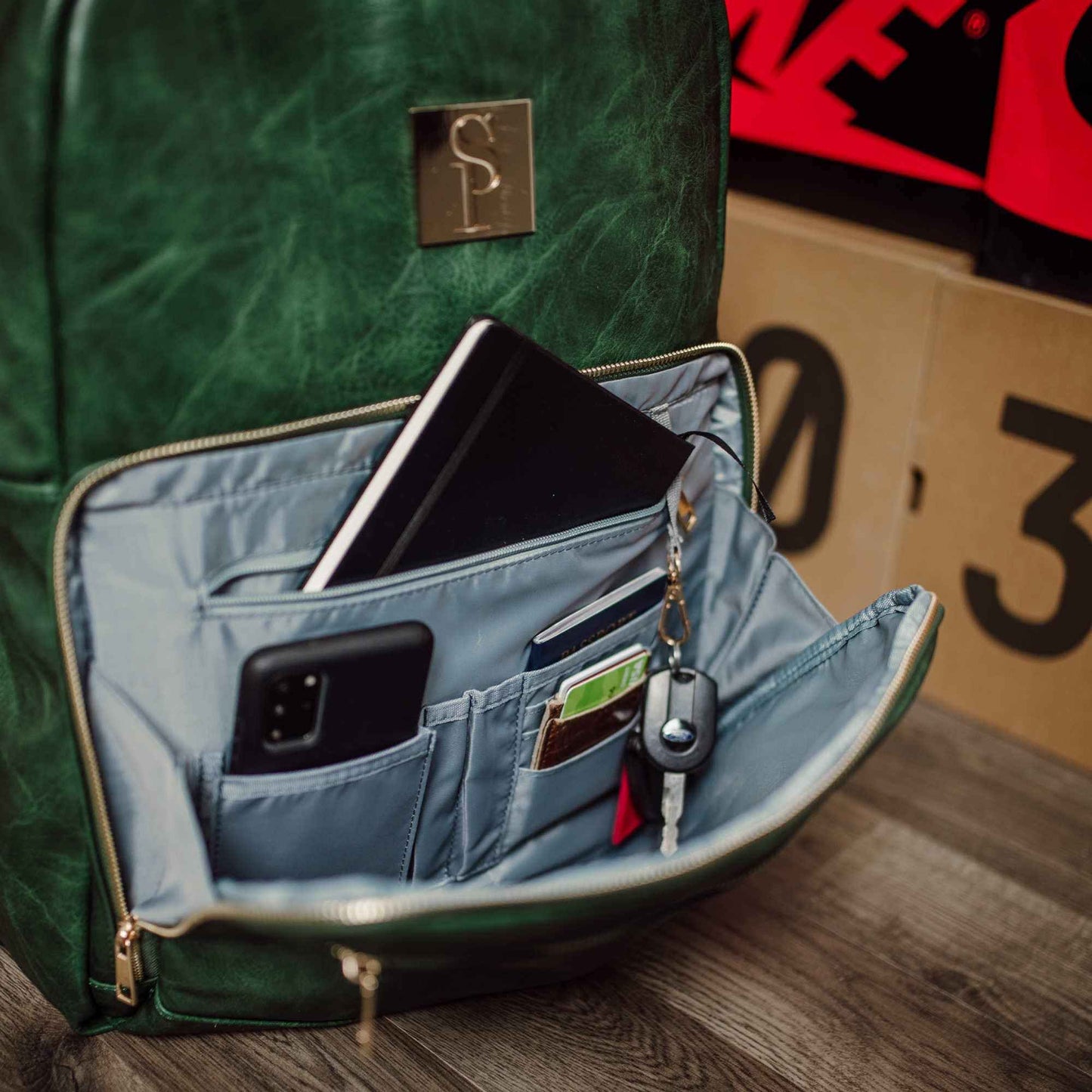 TEEK - Emerald Green Leather Commuter Bag (XL Design) BAG TEEK SP