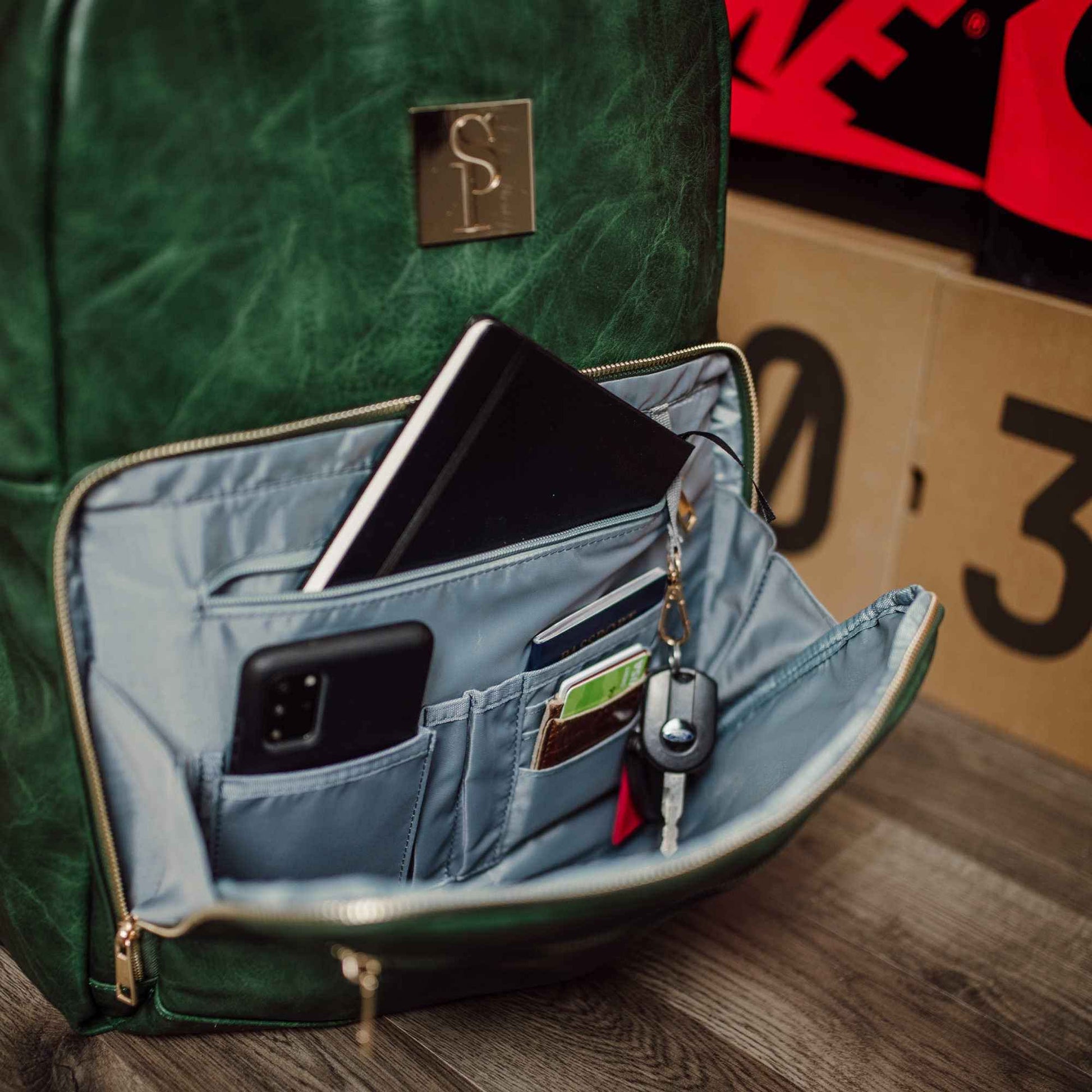 TEEK - Emerald Green Leather Commuter Bag (XL Design) BAG TEEK SP