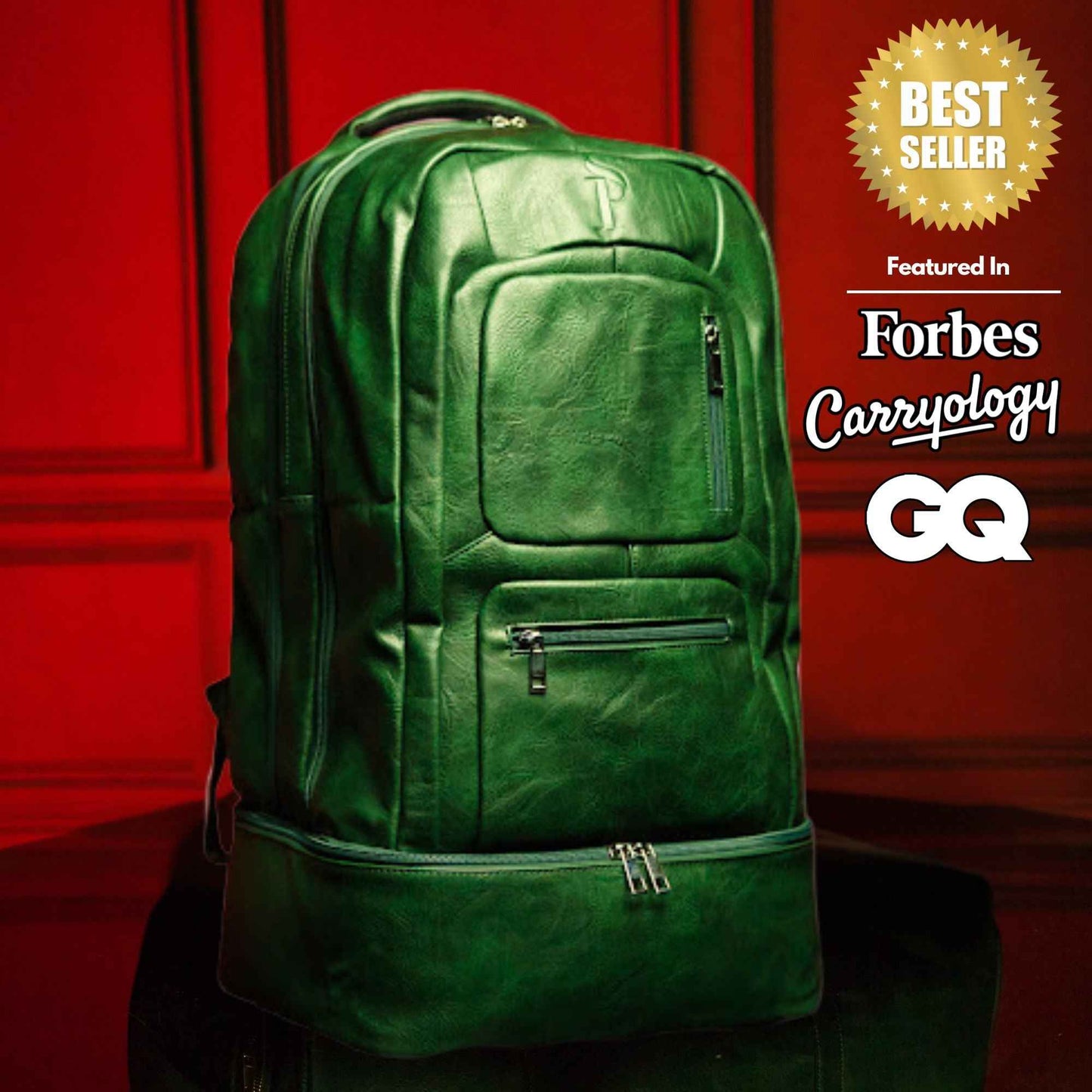 TEEK - Emerald Green Leather Carry-On Patented Backpack (Only 300 Made) BAG TEEK SP