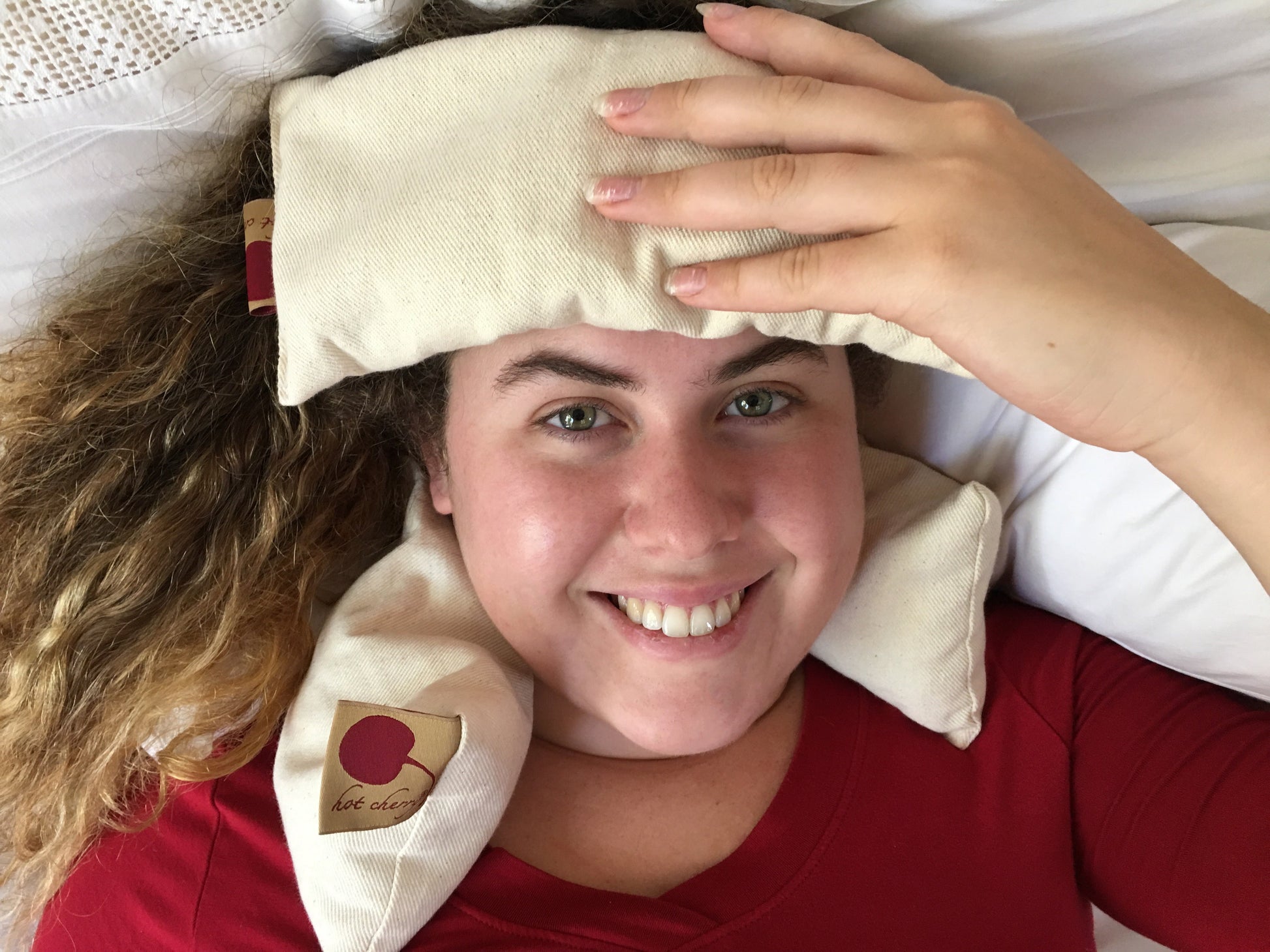 TEEK - Hot Cherry Eye Pillow - Unbleached Pre-Washed Natural Denim PILLOW TEEK HCP