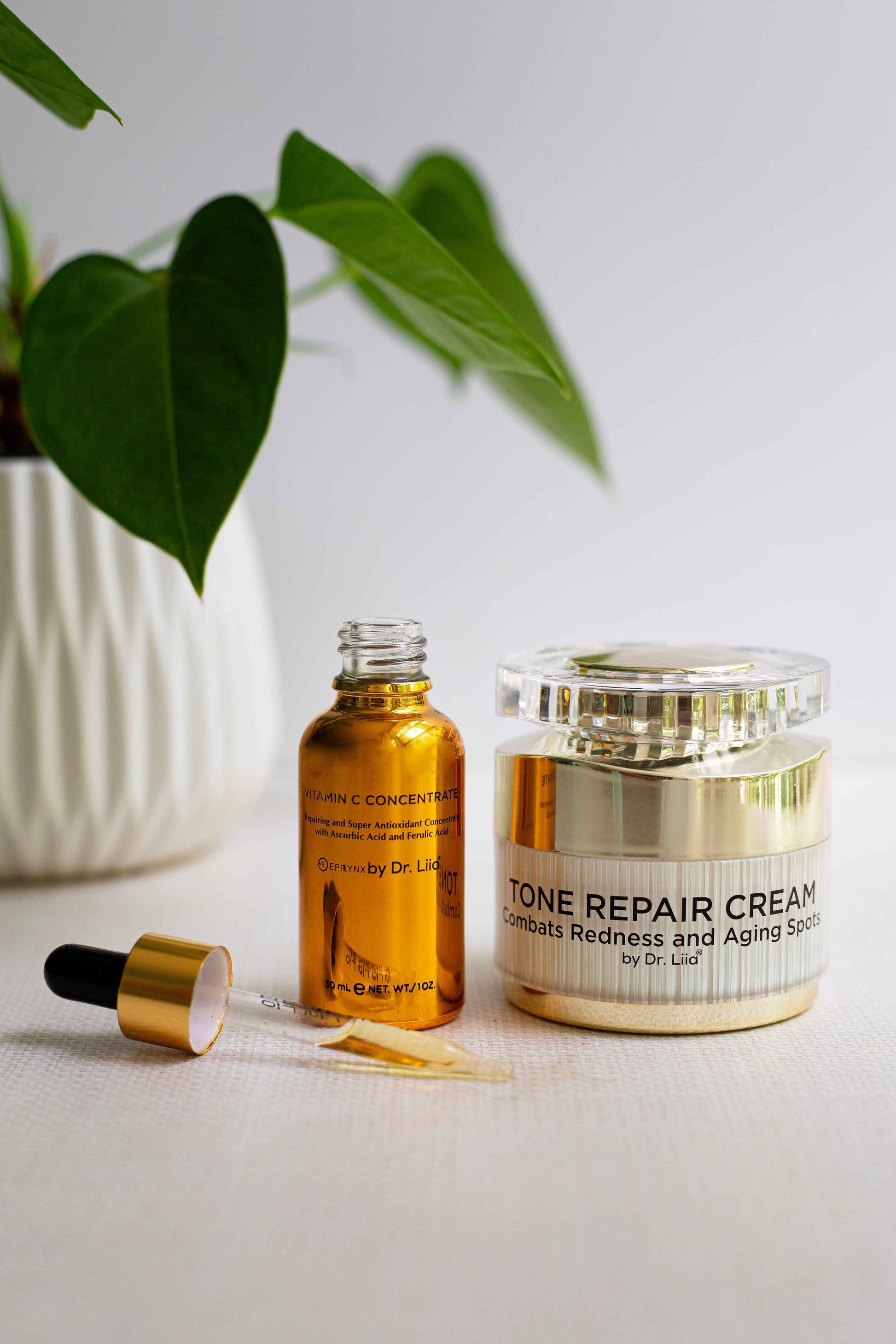 Brightening Vitamin C & Tone Repair Cream Set – Vegan, Gluten-Free Dark Spot & Hyperpigmentation Duo Face Creams EpiLynx