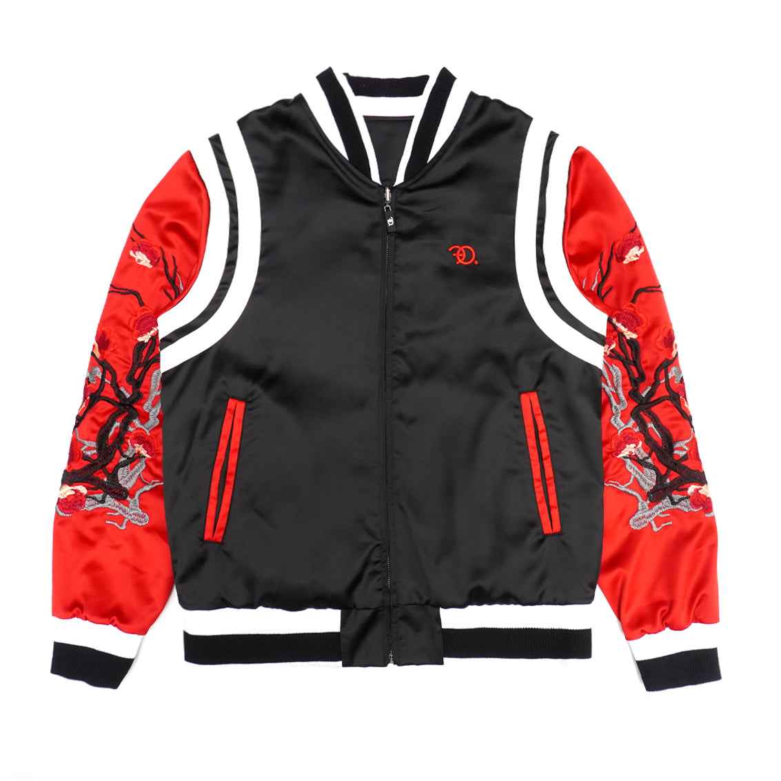 TEEK - F1025 Lotus Reversible Souvenir Jacket - Black/Red JACKET Mj S RED