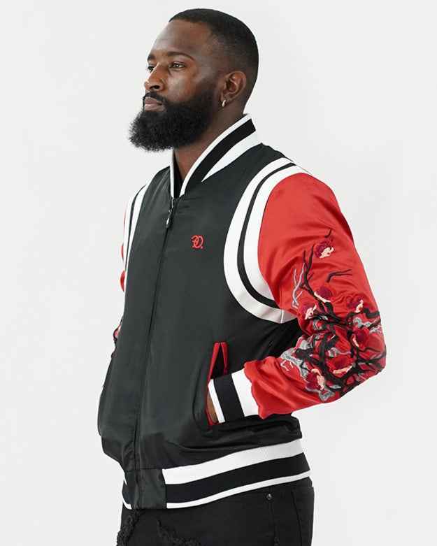 TEEK - F1025 Lotus Reversible Souvenir Jacket - Black/Red JACKET Mj