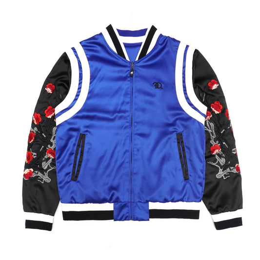 TEEK - F1025 Lotus Reversible Souvenir Jacket - Royal/Black JACKET TEEK MJ S ROYAL