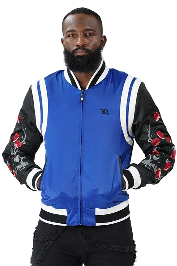 TEEK - F1025 Lotus Reversible Souvenir Jacket - Royal/Black JACKET TEEK MJ