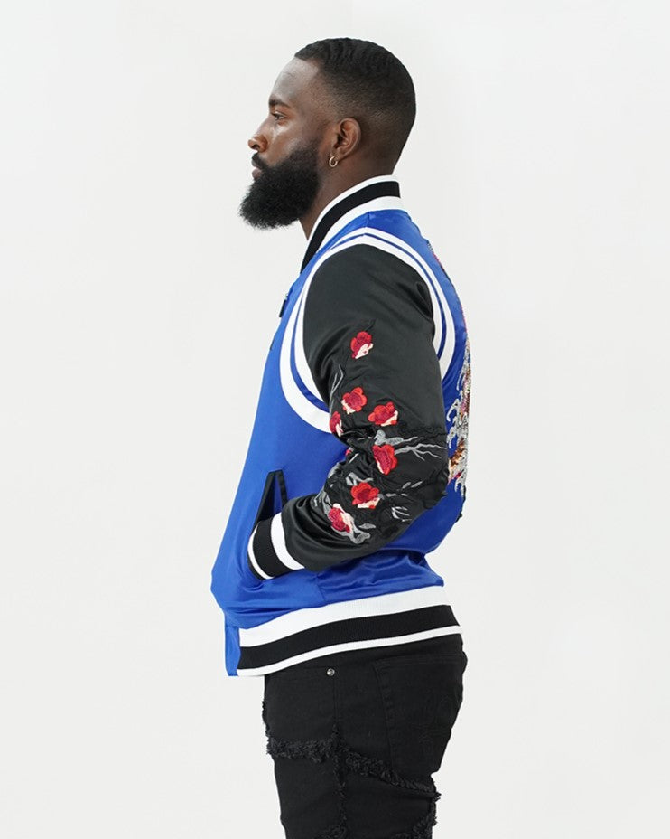 TEEK - F1025 Lotus Reversible Souvenir Jacket - Royal/Black JACKET TEEK MJ