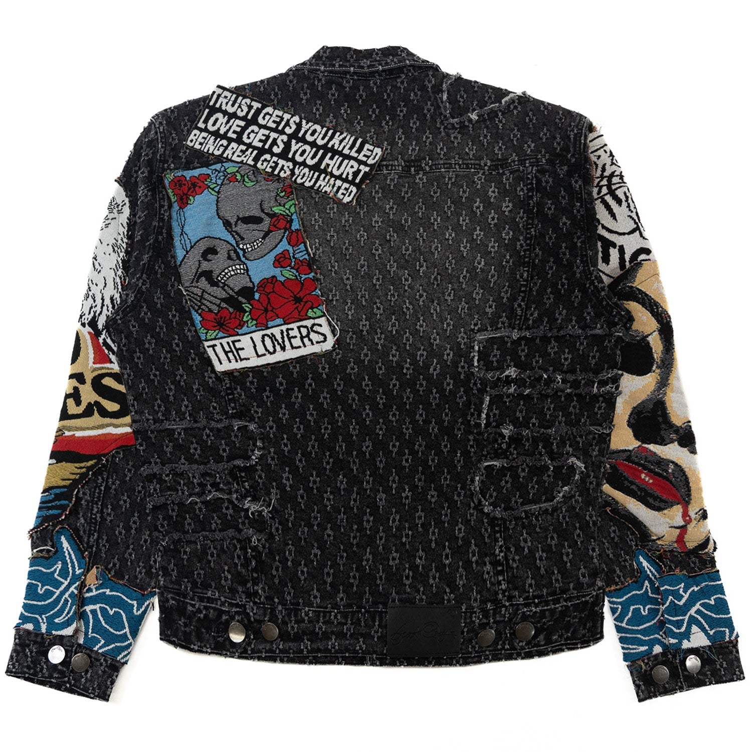 TEEK - F1055 Brave Heart Denim Jacket - Black JACKET TEEK MJ