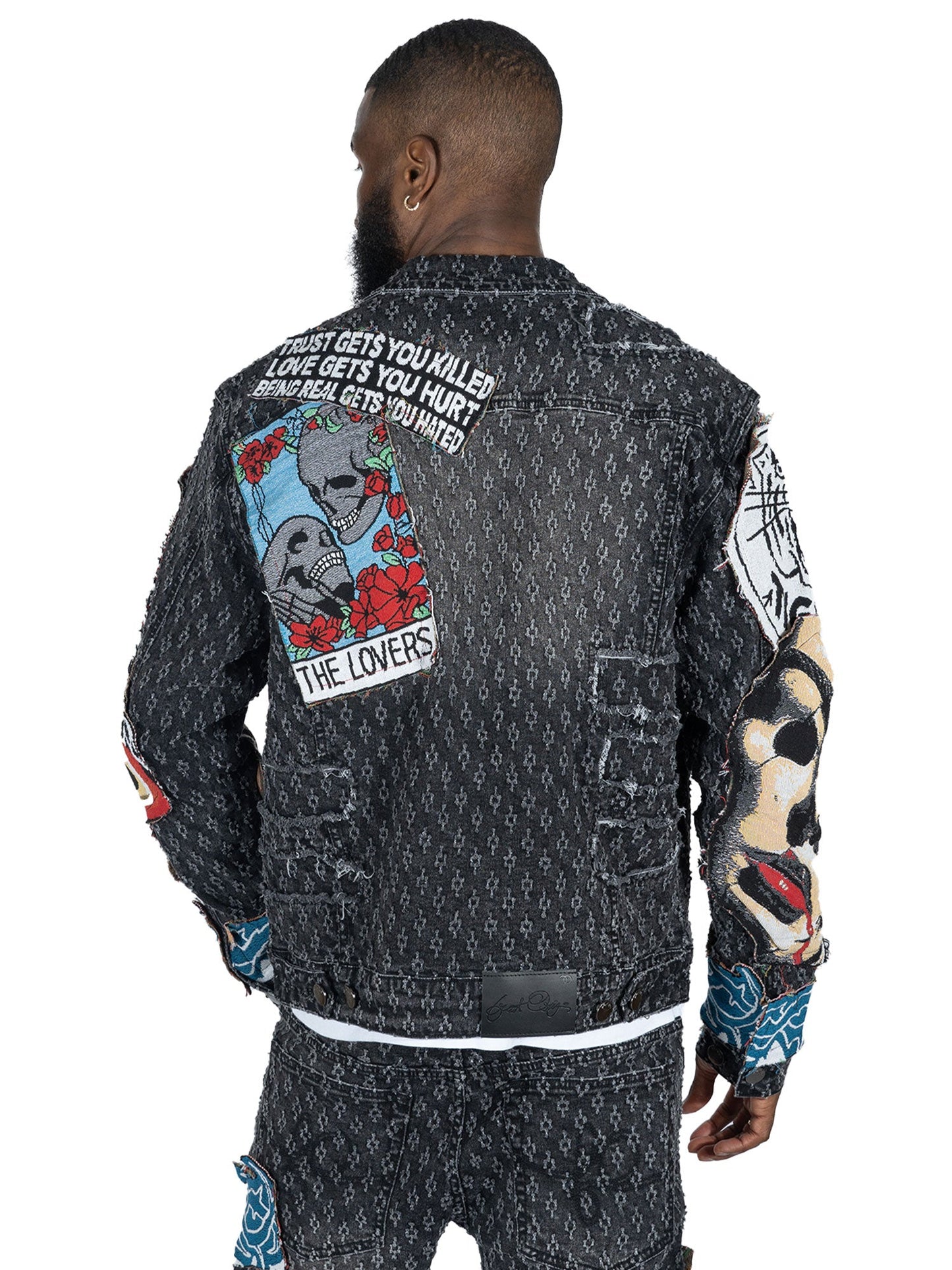 TEEK - F1055 Brave Heart Denim Jacket - Black JACKET TEEK MJ