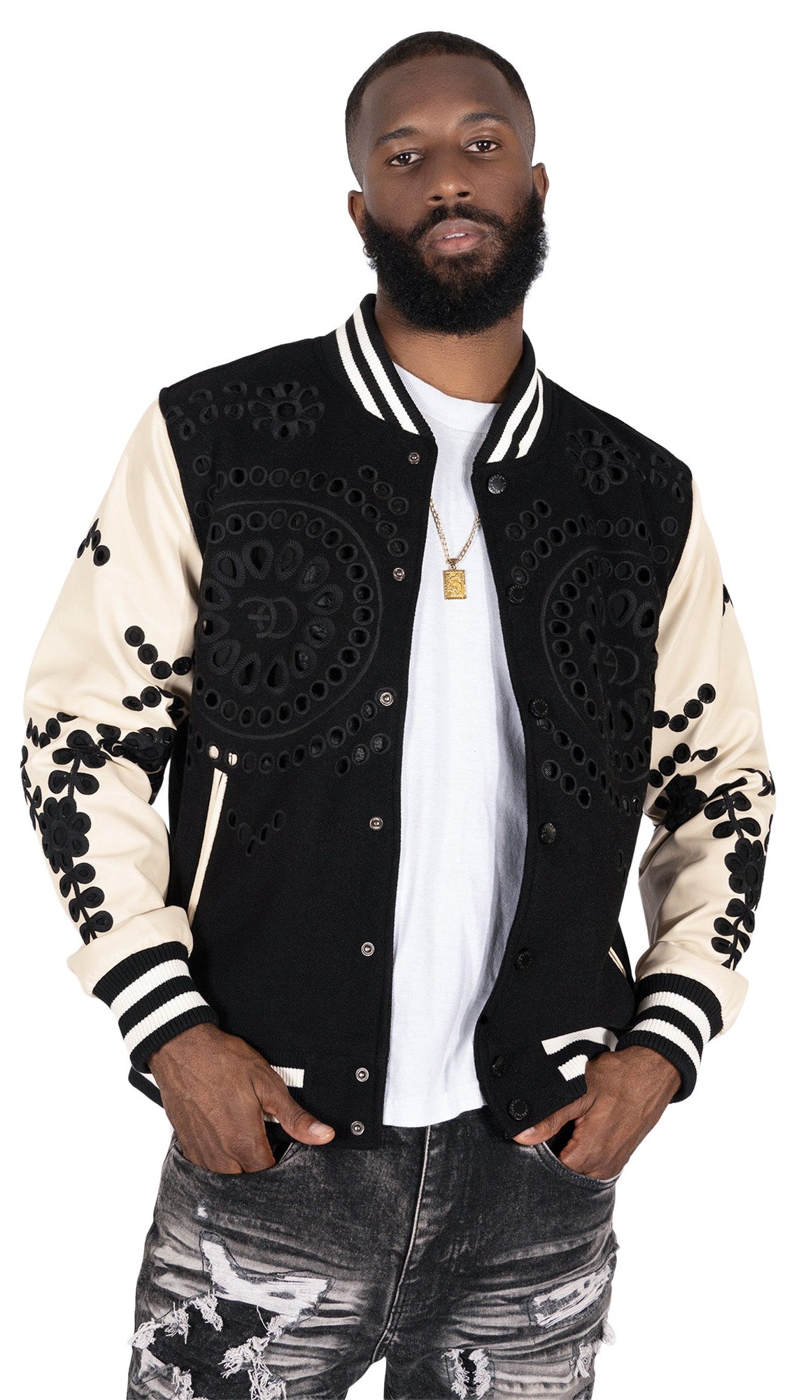 TEEK - F1060 Cashay Wool Varsity Jacket - Black JACKET TEEK MJ