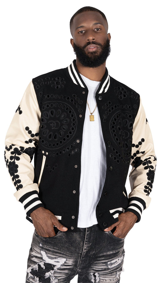 TEEK - F1060 Cashay Wool Varsity Jacket - Black JACKET TEEK MJ