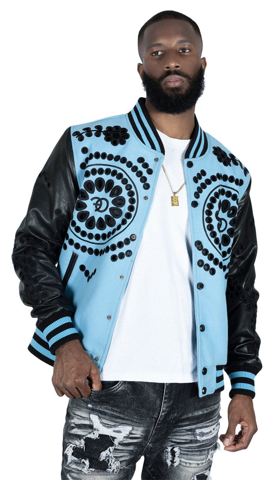 TEEK - F1060 Cashay Wool Varsity Jacket - Blue JACKET TEEK MJ