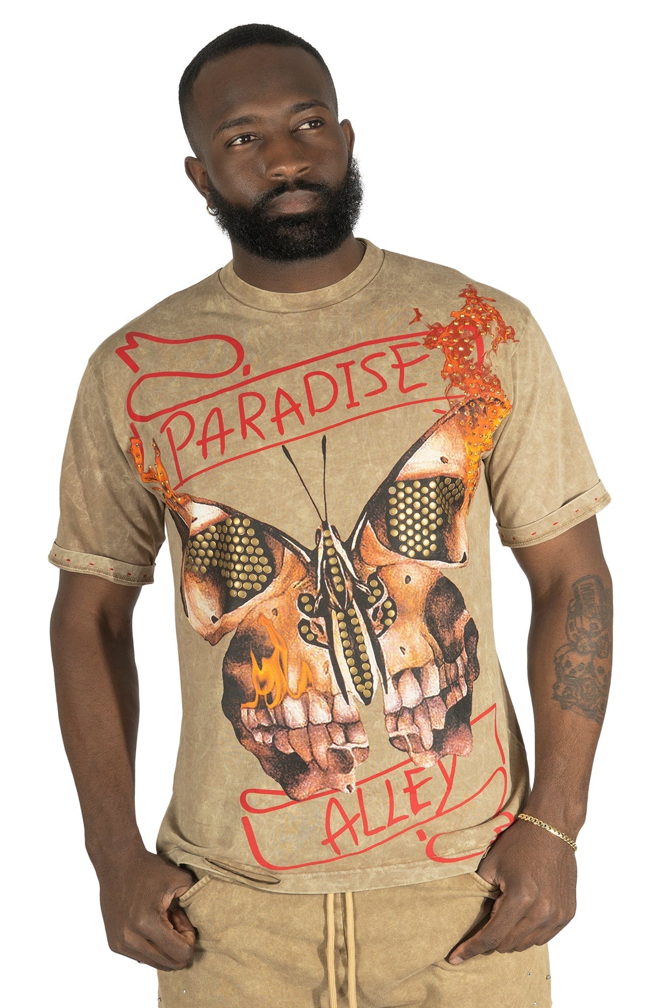 TEEK - F139 House of Saints Boxed Tee - Mocha TOPS TEEK MJ