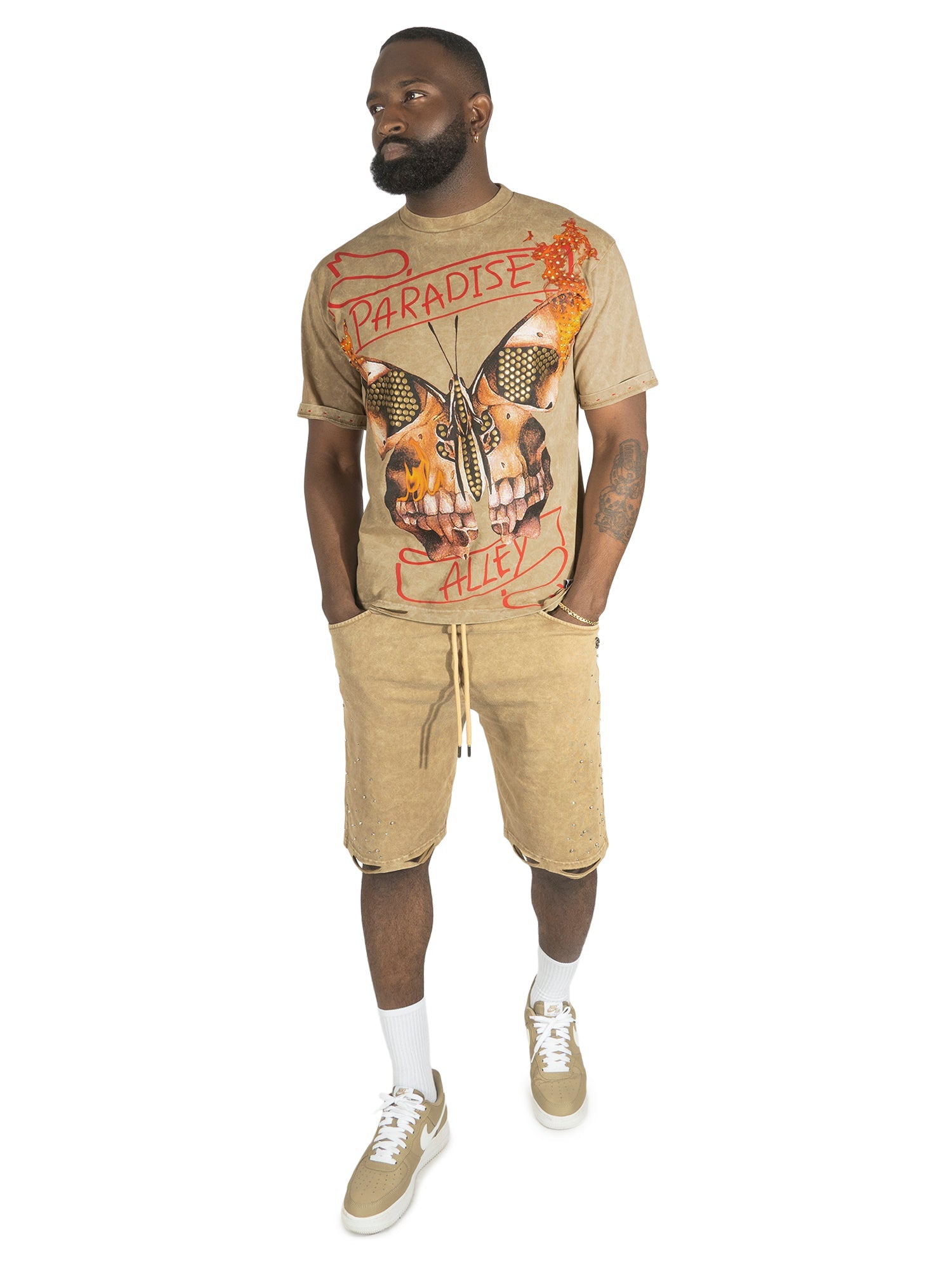 TEEK - F139 House of Saints Boxed Tee - Mocha TOPS TEEK MJ