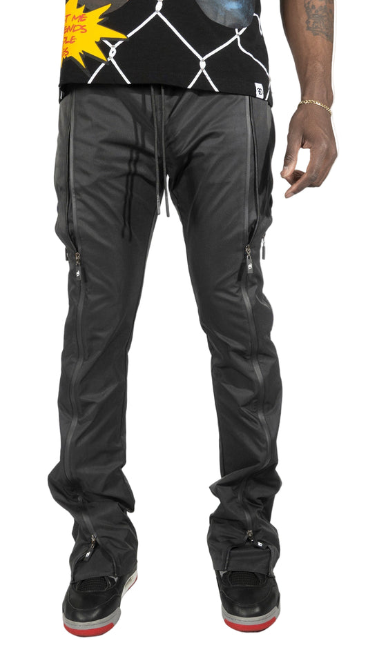 TEEK - Pants | F1736 Zerelly Nylon Stacked Pants - Black PANTS TEEK MJ BLACK S