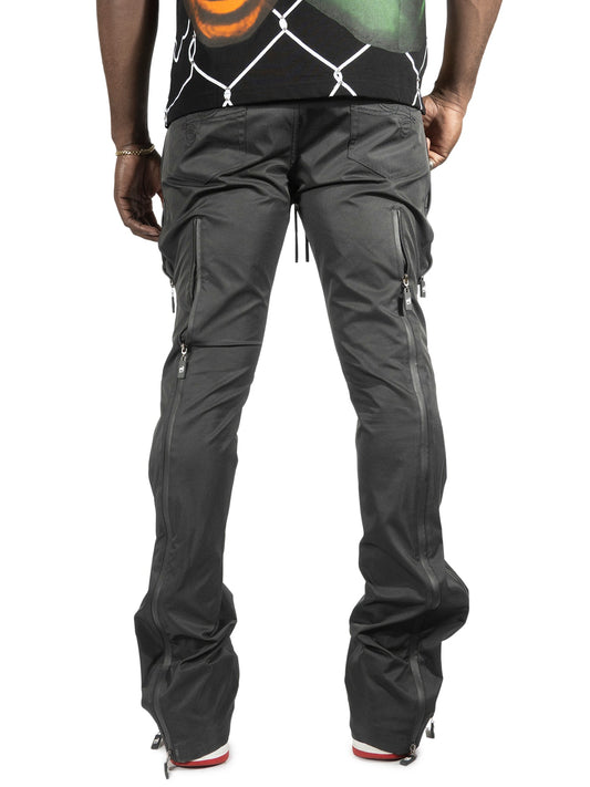 TEEK - Pants | F1736 Zerelly Nylon Stacked Pants - Black PANTS TEEK MJ