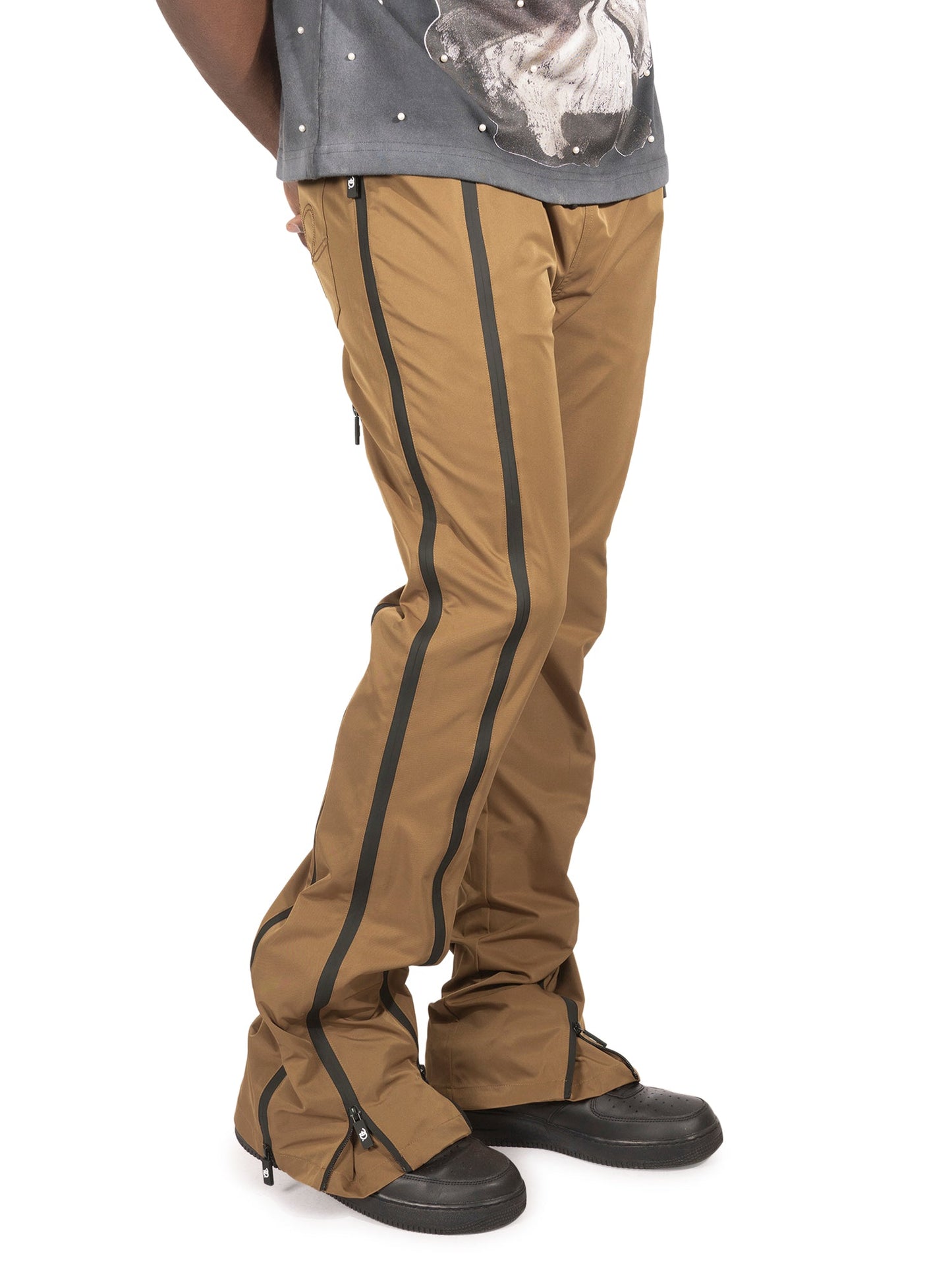 TEEK - Pants | F1736 Zerelly Nylon Stacked Pants - Mocha PANTS TEEK MJ