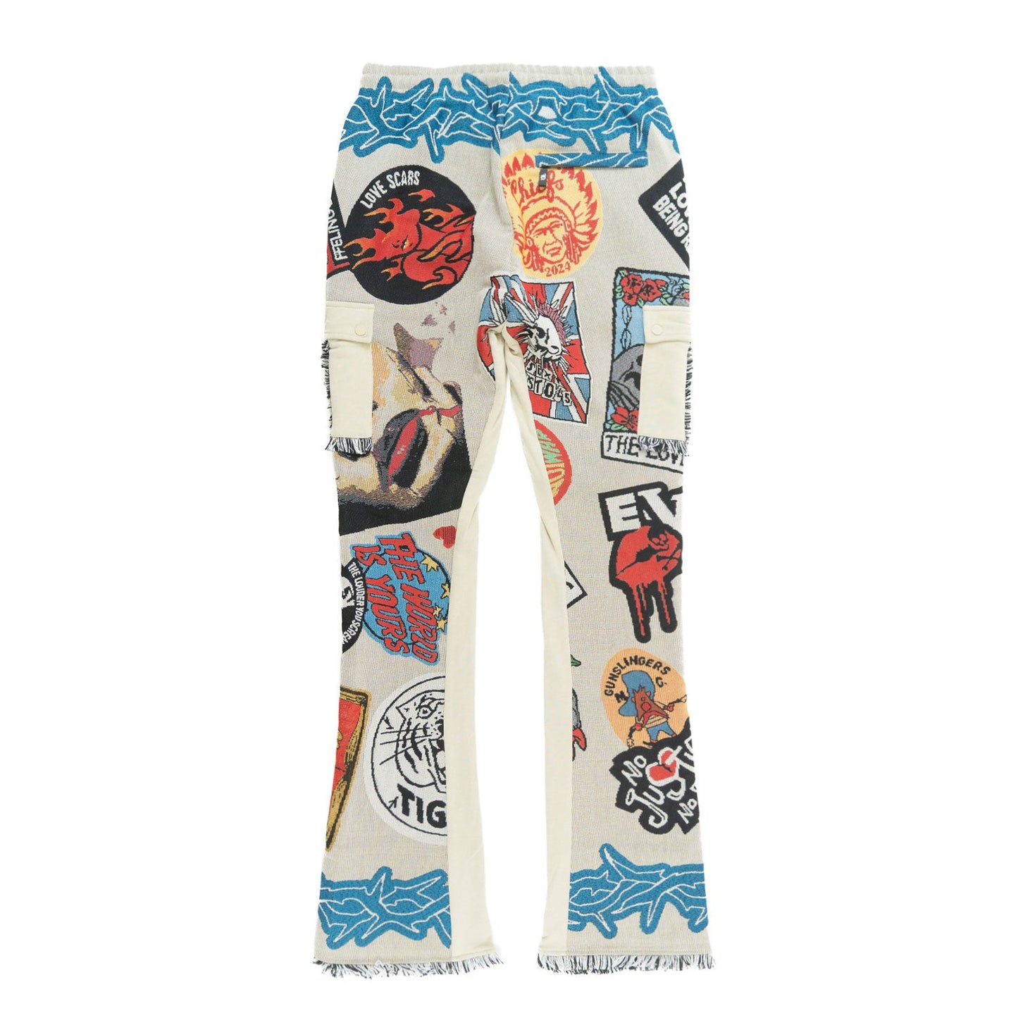 TEEK - F1755 Brave Heart Tapestry Stacked Pants - Oat PANTS TEEK MJ