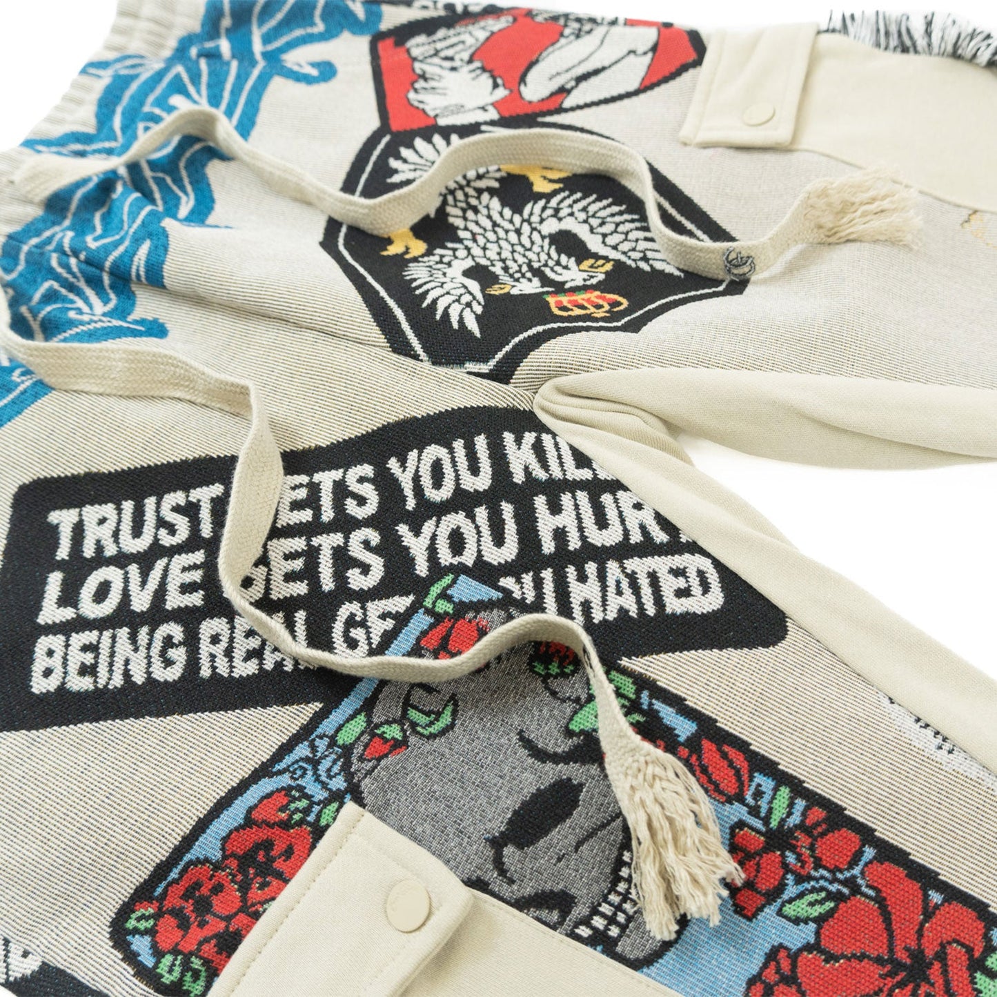 TEEK - F1755 Brave Heart Tapestry Stacked Pants - Oat PANTS TEEK MJ